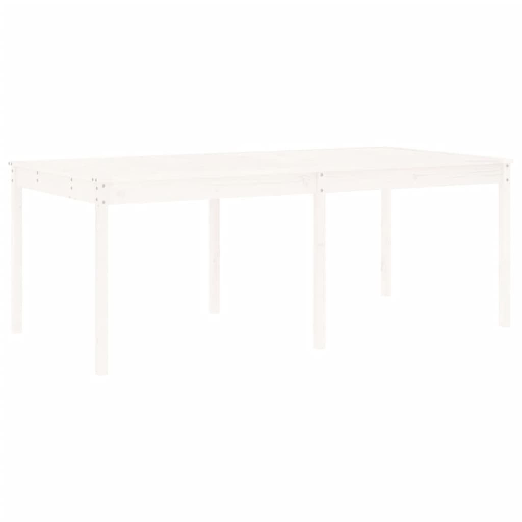 vidaXL Garten-Essgruppe 17-tlg. Garten-Essgruppe Weiß Massivholz Kiefer, (17-tlg)