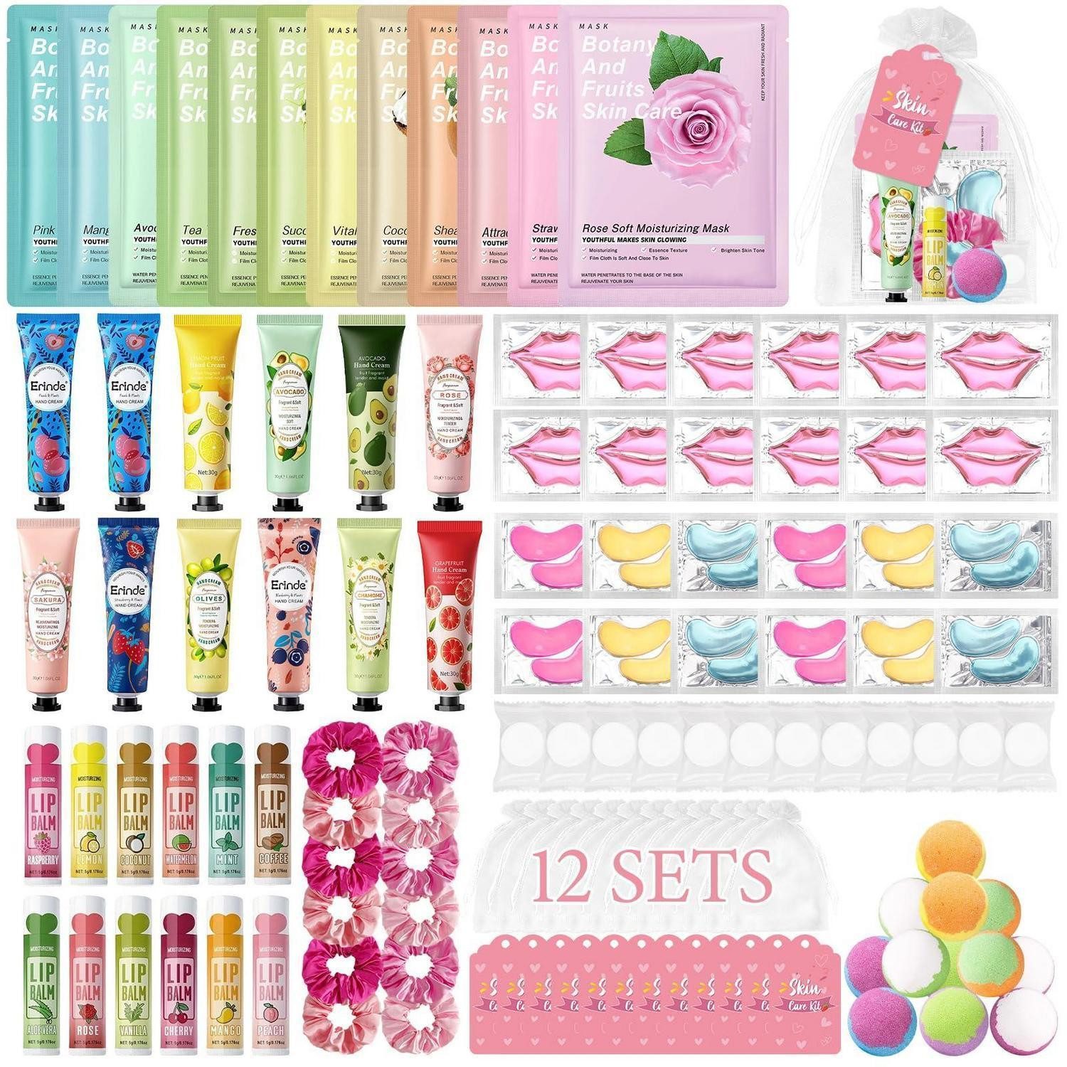 LuxusKollektion Pflege-Geschenkset Spa-Party-Set 12 Mädchen Geschenksets Hautpflege