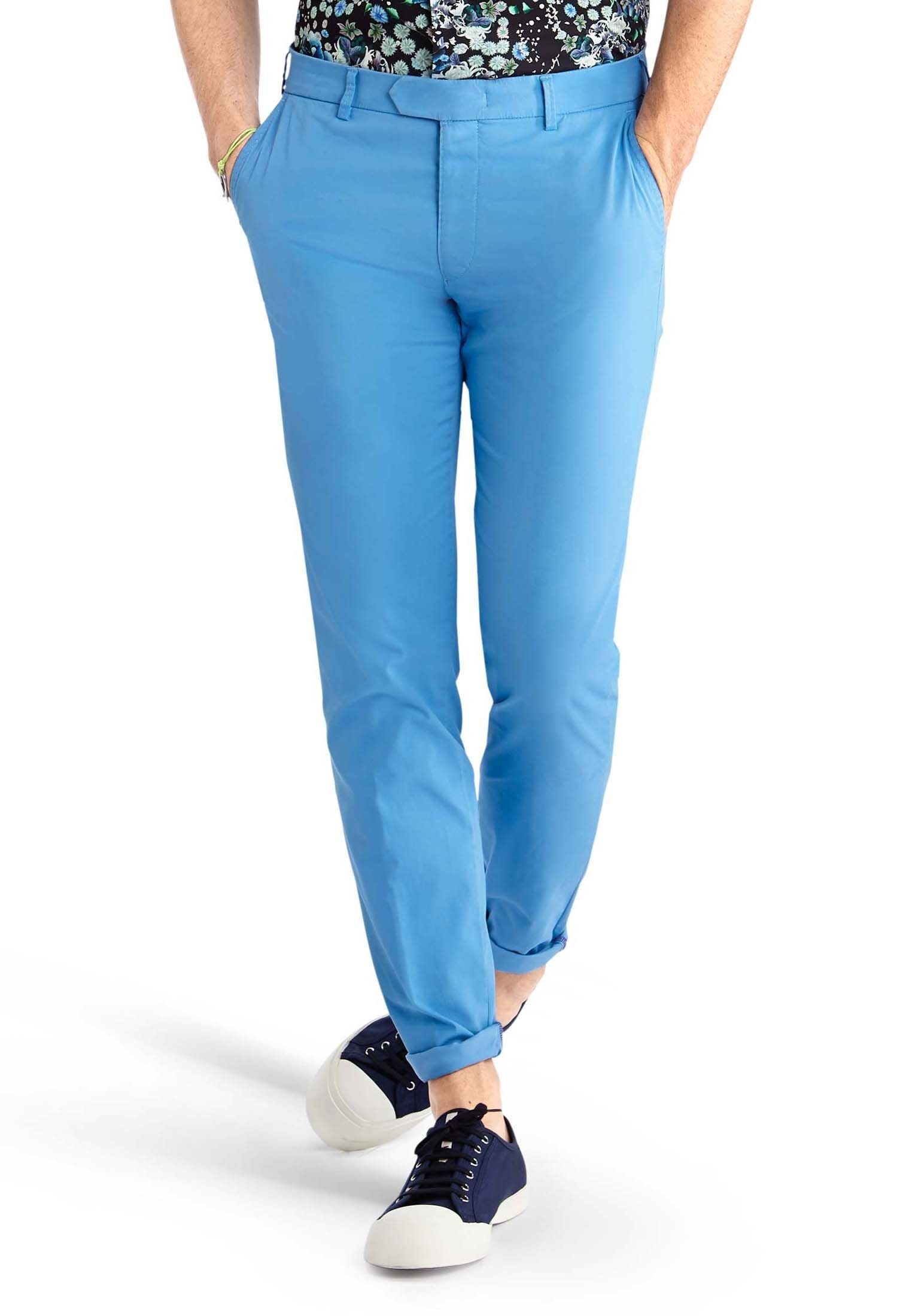 MMX Chinohose Lupus mit Steinnussknöpfen light blue