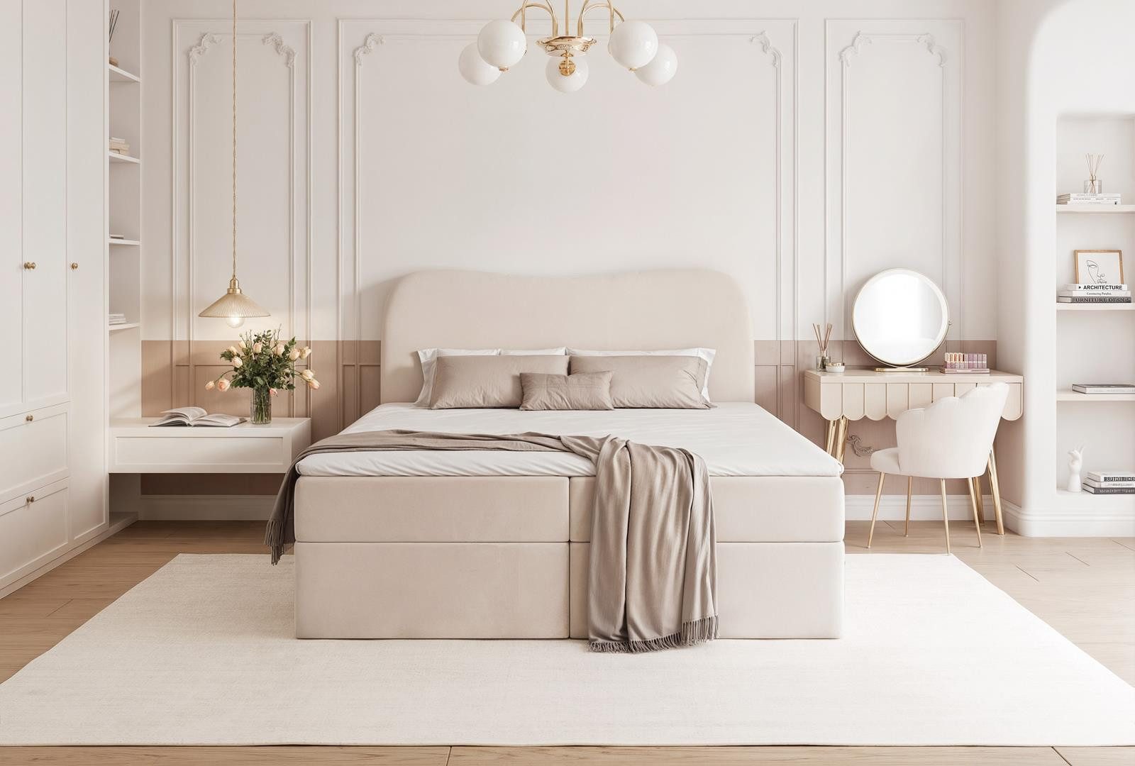 Compleo Boxbett Designerbett, Teenager-Bett für Mädchenzimmer, zwei Bettkasten (TOPSELLER), MADE IN EU, Stauraumbett