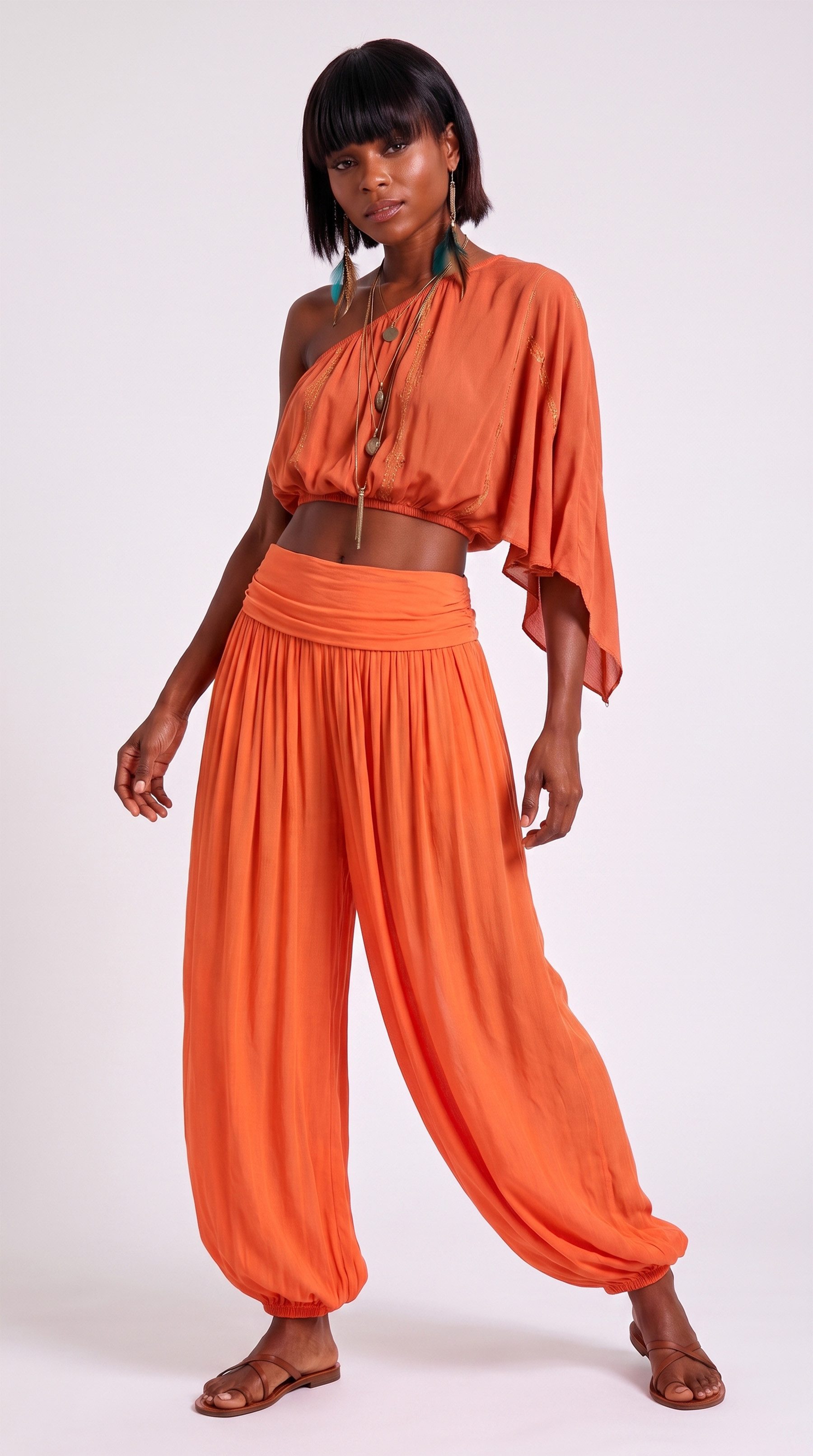 YC Fashion & Style Haremshose Damen Strandhose im Harem-Stil, Luftige Sommerhose aus 100 % Viskose in Unifarbe