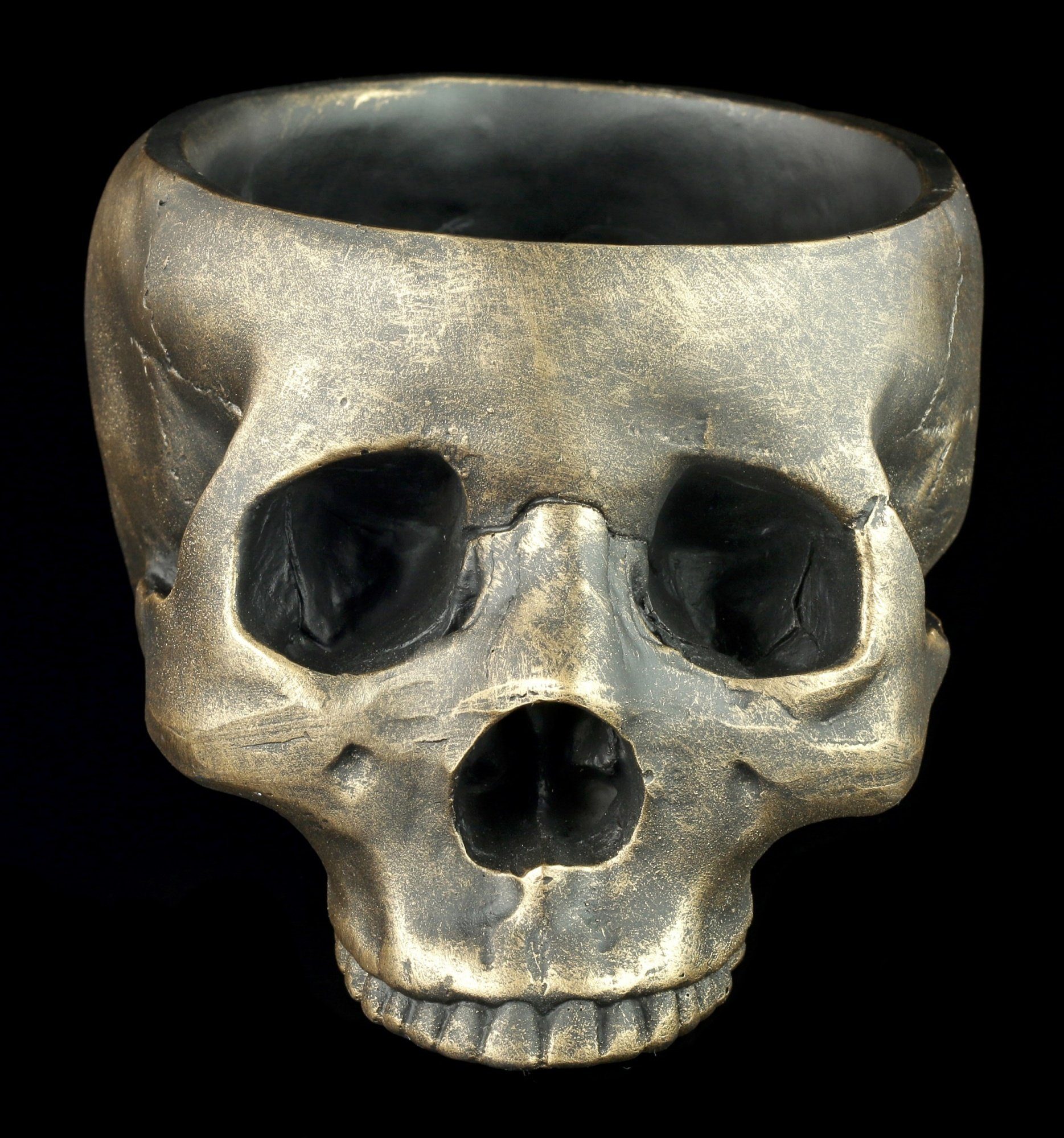 Figuren Shop GmbH Dekoobjekt Totenkopf Schale - Fantasy Gothic Deko Halloween