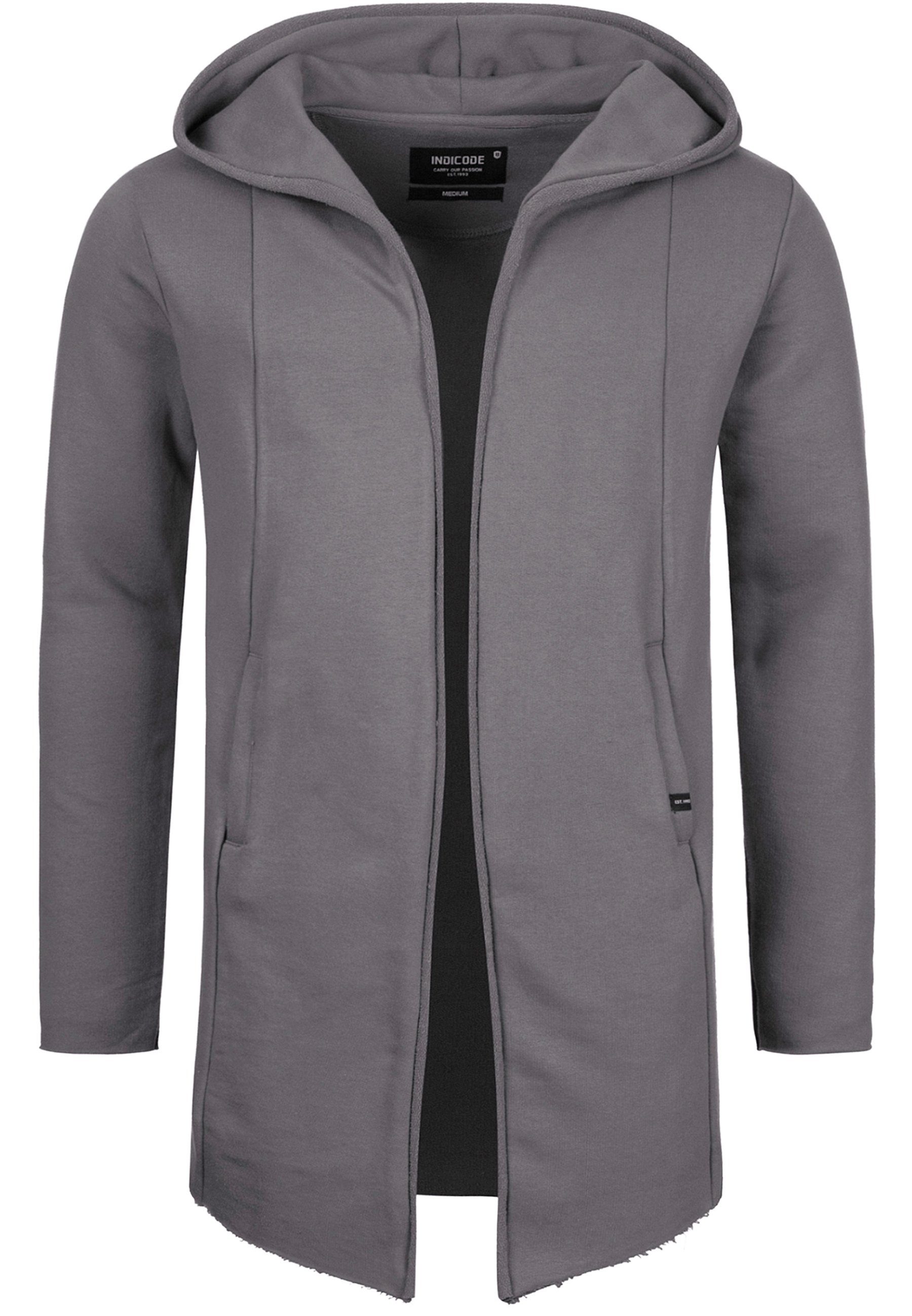 Indicode Pewter Kapuzensweatjacke Brekstad