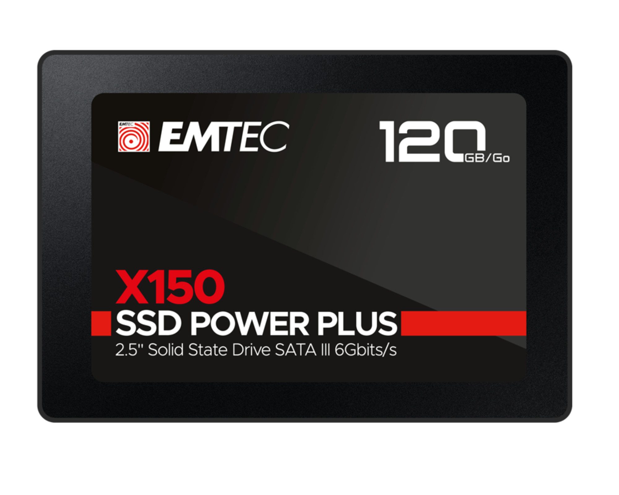EMTEC X150 Power Plus interne SSD (120 GB) 2,5"" 520 MB/S Lesegeschwindigkeit, 500 MB/S Schreibgeschwindigkeit, 3 Jahre Herstellergarantie