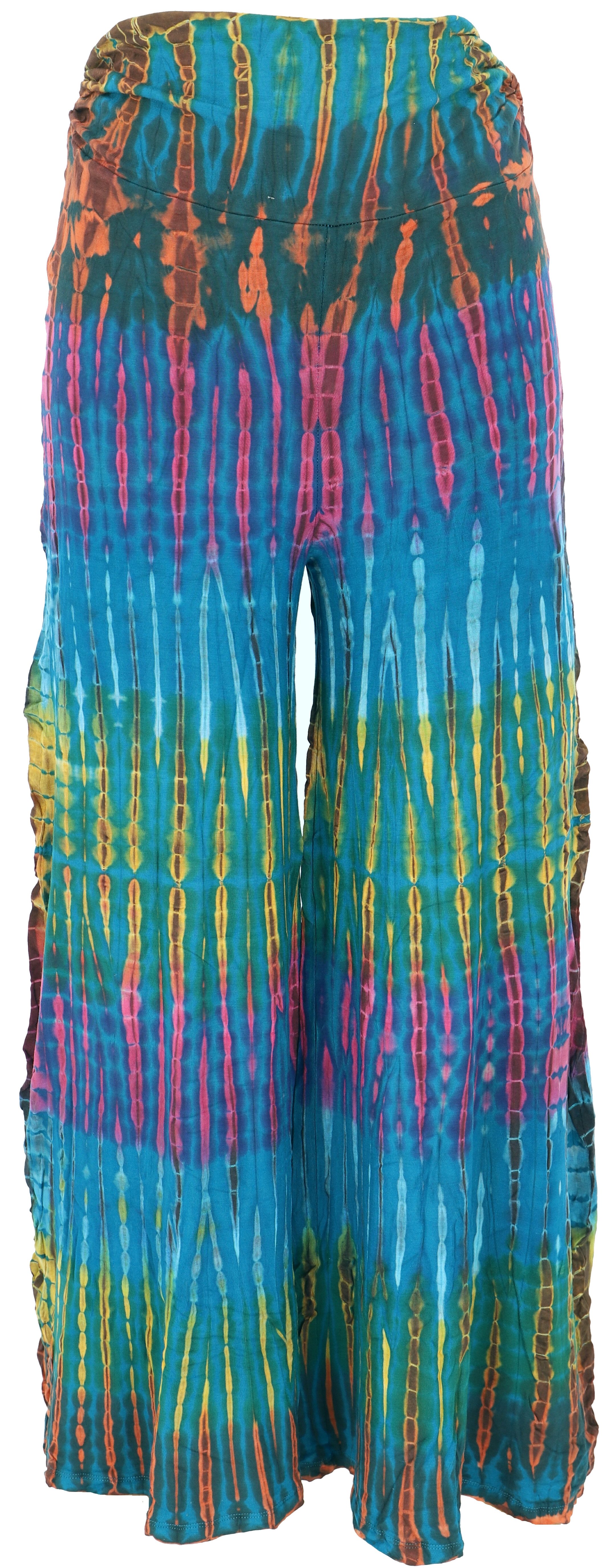 Guru-Shop Hose & Shorts Weite Batikhose, Unikat Boho Schlaghose,.. alternative Bekleidung