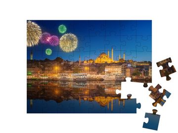 puzzleYOU Puzzle Stadtbild mit Galata-Turm, Istanbul, Türkei, 48 Puzzleteile, puzzleYOU-Kollektionen