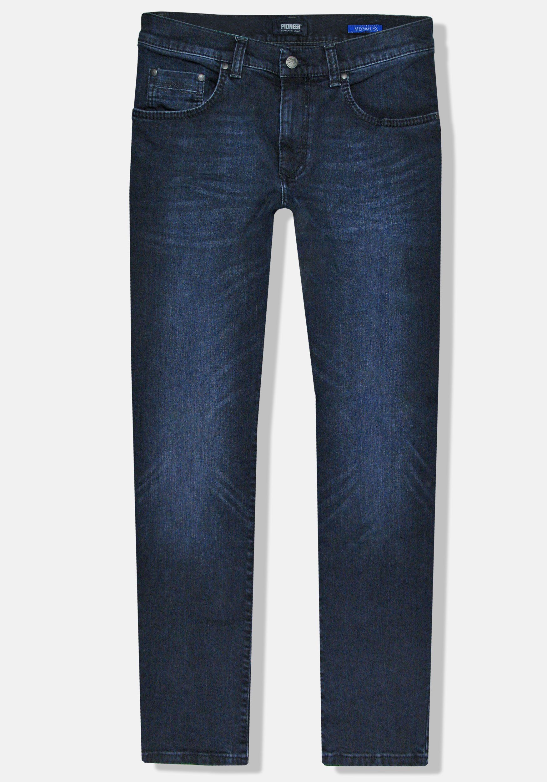 Pioneer Authentic Jeans 5-Pocket-Jeans Rando Megaflex Stretch-Denim Dark Blue Used Buffies