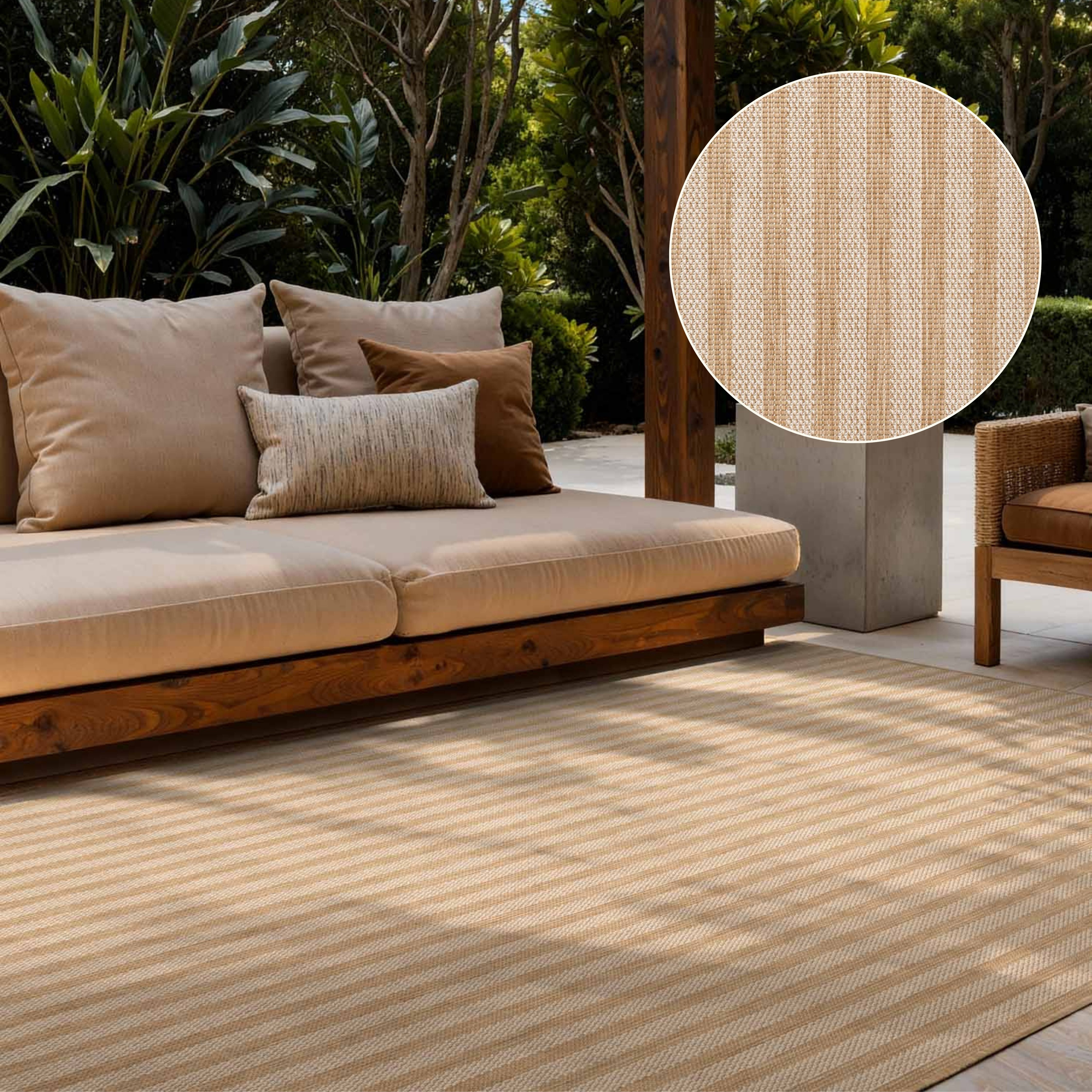 Ted Baker Teppich Linley, Wendeteppich, rechteckig, Höhe: 8 mm, Designteppich, Wetterfest, Pflegeleicht, Modern, Wohnzimmer, Terrasse