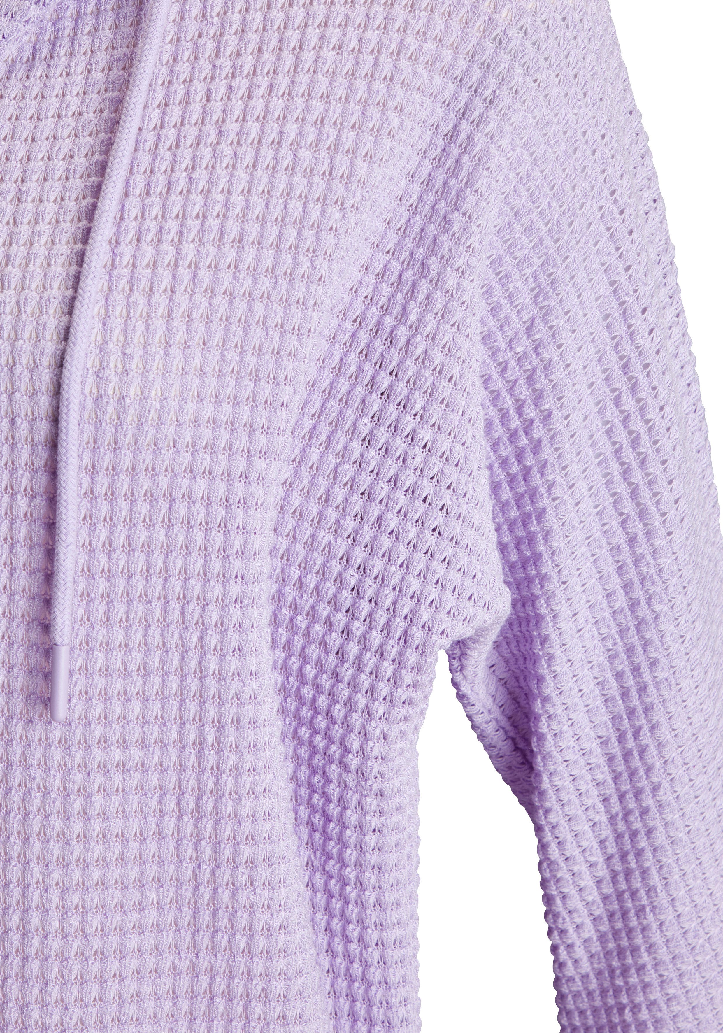 LASCANA Kapuzenshirt aus Waffelstrick mit Knopfleiste – Bild 5 von 5