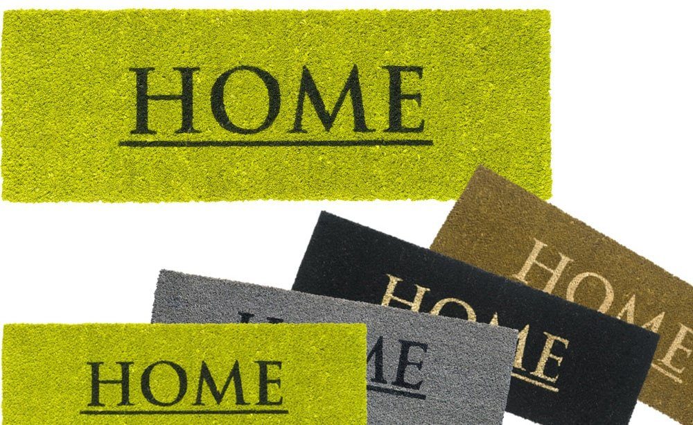 matches21 HOME & HOBBY Fußmatte Kokosmatte Home 26x75 cm schwarz als aussen Sauberlaufmatte, rechteckig, Höhe: 15 mm, Rutschfeste Spruch Kokos-Türmatte als Outd – Bild 5 von 5