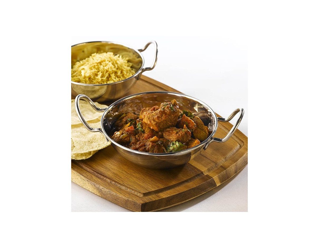 FEPA GmbH Servierschüssel Balti Schale Servierschale für Currygerichte Edelstahl 18/8 Poliert, Edelstahl