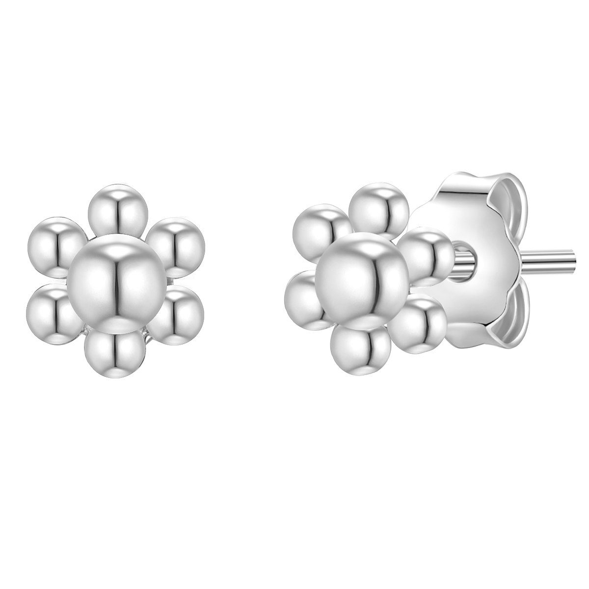 Glanzstücke München Paar Ohrstecker Blume silber, aus Sterling Silber