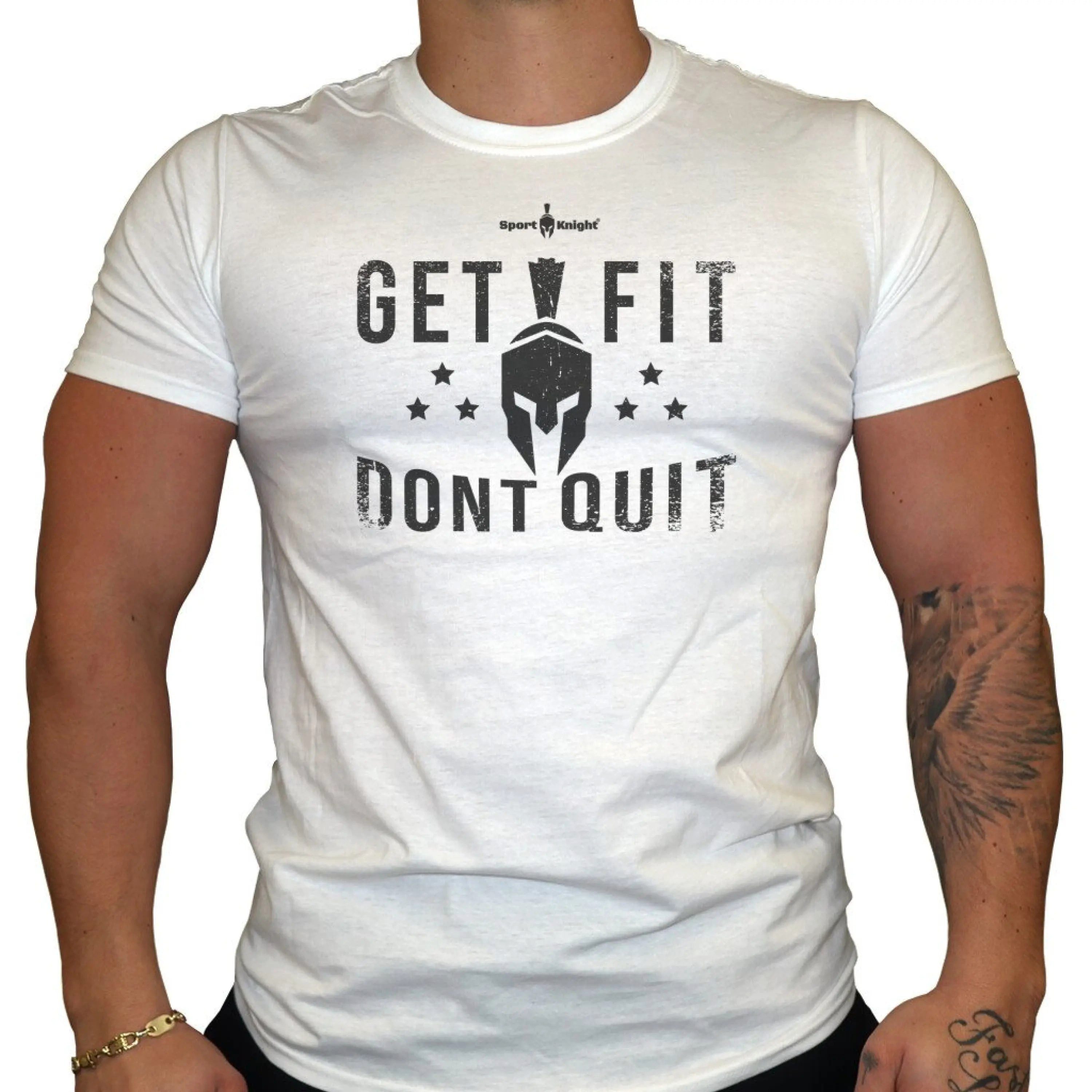 T-Shirt Sport-Knight® Herren Fitness T-Shirt "Get Fit Dont Quit"