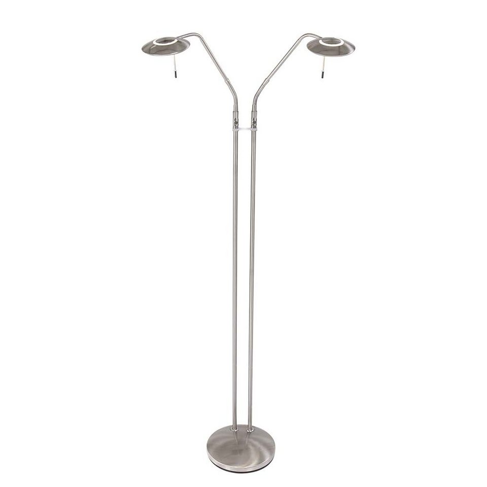 Steinhauer LIGHTING LED Stehlampe, Stehleuchte Stehlampe Standleuchte  Beistelllampe dimmbar Metall silber