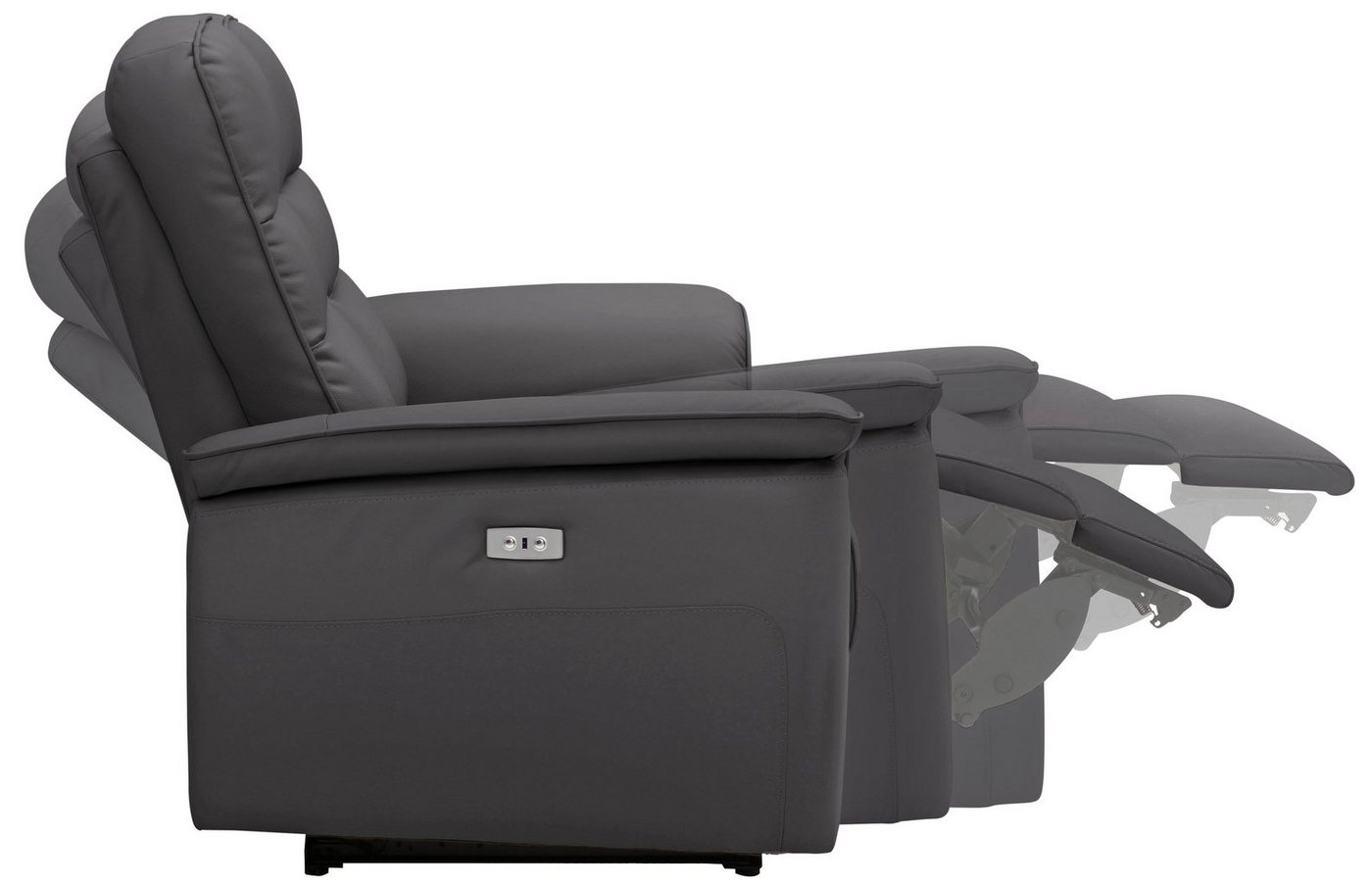 DELAVITA 2-Sitzer »Maldini«, mit hohem Sitzkomfort, elektrischer Relaxfunktion und USB-Anschluss, Breite 166 cm-kaufen