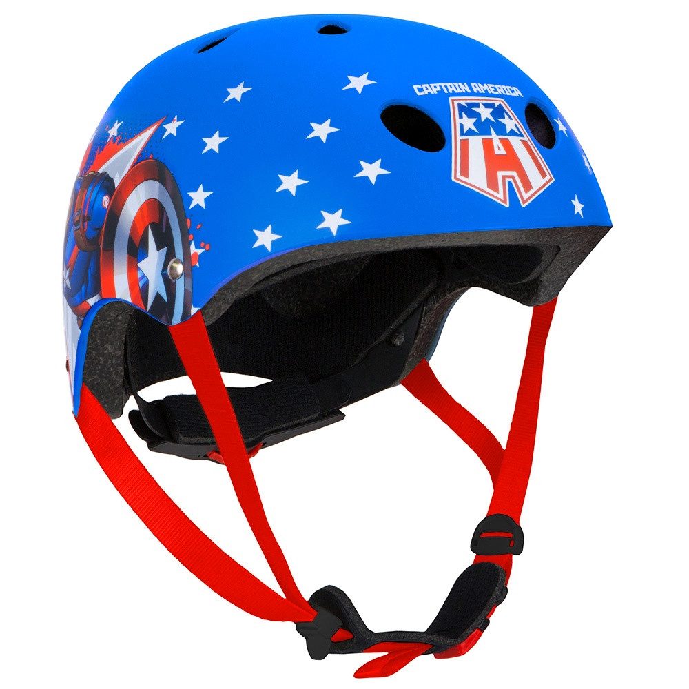 Seven Polska Kinderfahrradhelm Marvel "CAPTAIN AMERICA", 54-58cm, ab ca 8 Jahre