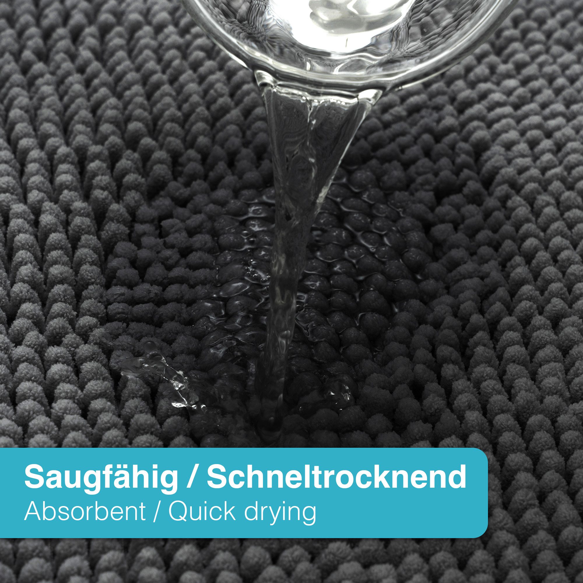Seamarkt Badematte Chenille Rutschfeste Badematte