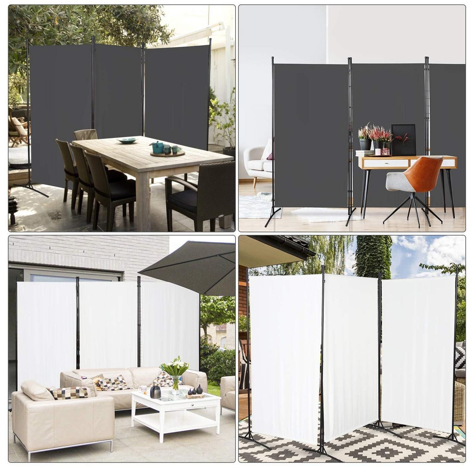 LuxusKollektion Paravent Paravent 260x180 cm Anthrazit (1 St)