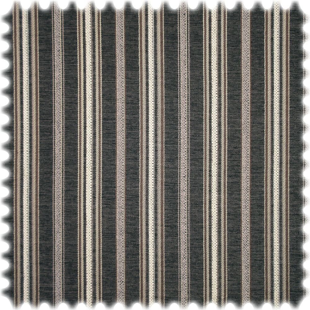 Heiro Stoff AKTION Jacquard Streifen Möbelstoff Frankstone Anthrazit, Polsterstoff Meterware - Breite:140 cm