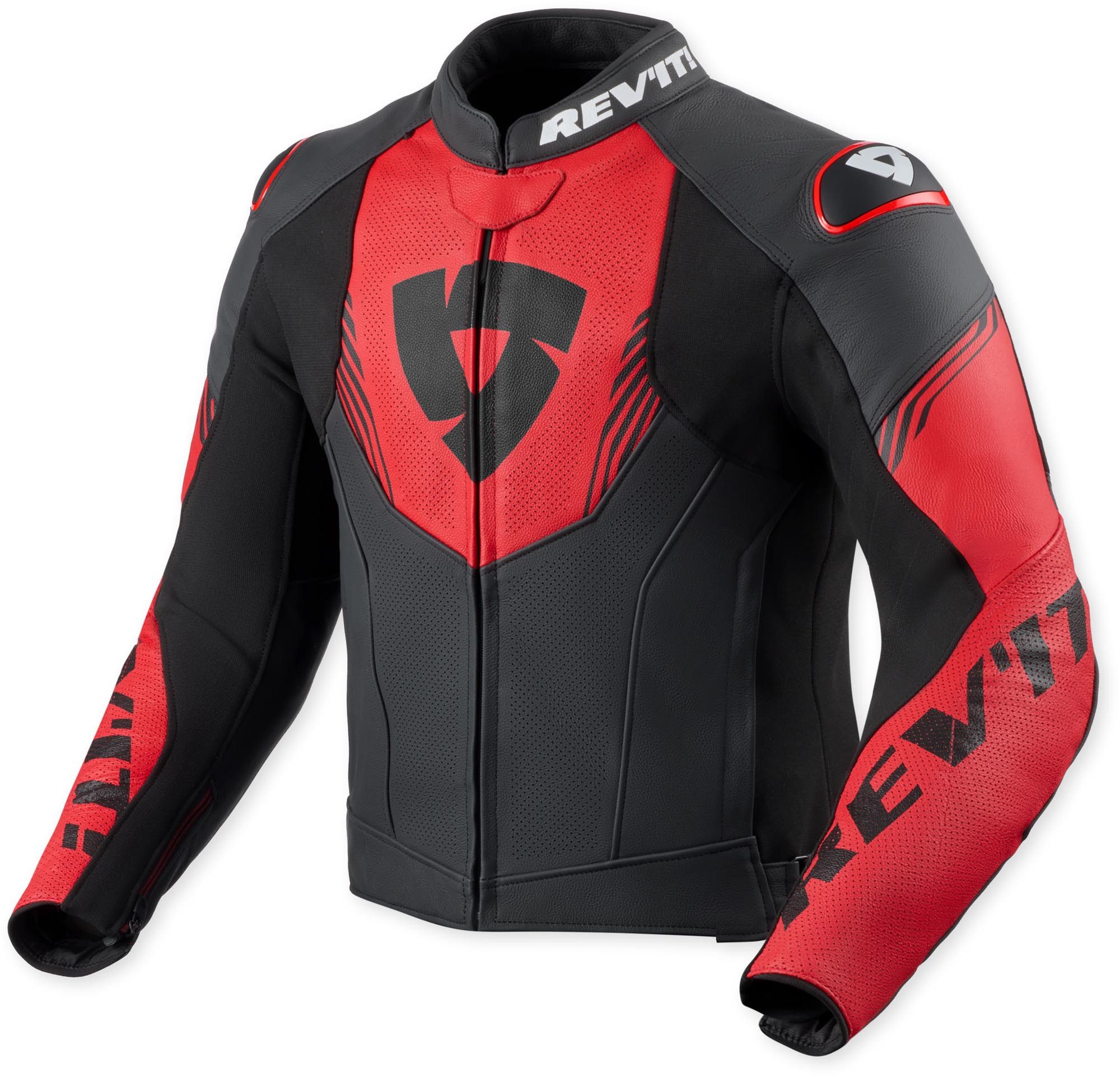 Revit Motorradjacke Argon 3 perforierte Motorrad Lederjacke Verbindungsreißverschluss,Ellenbogenprotektoren enthalten,perfori