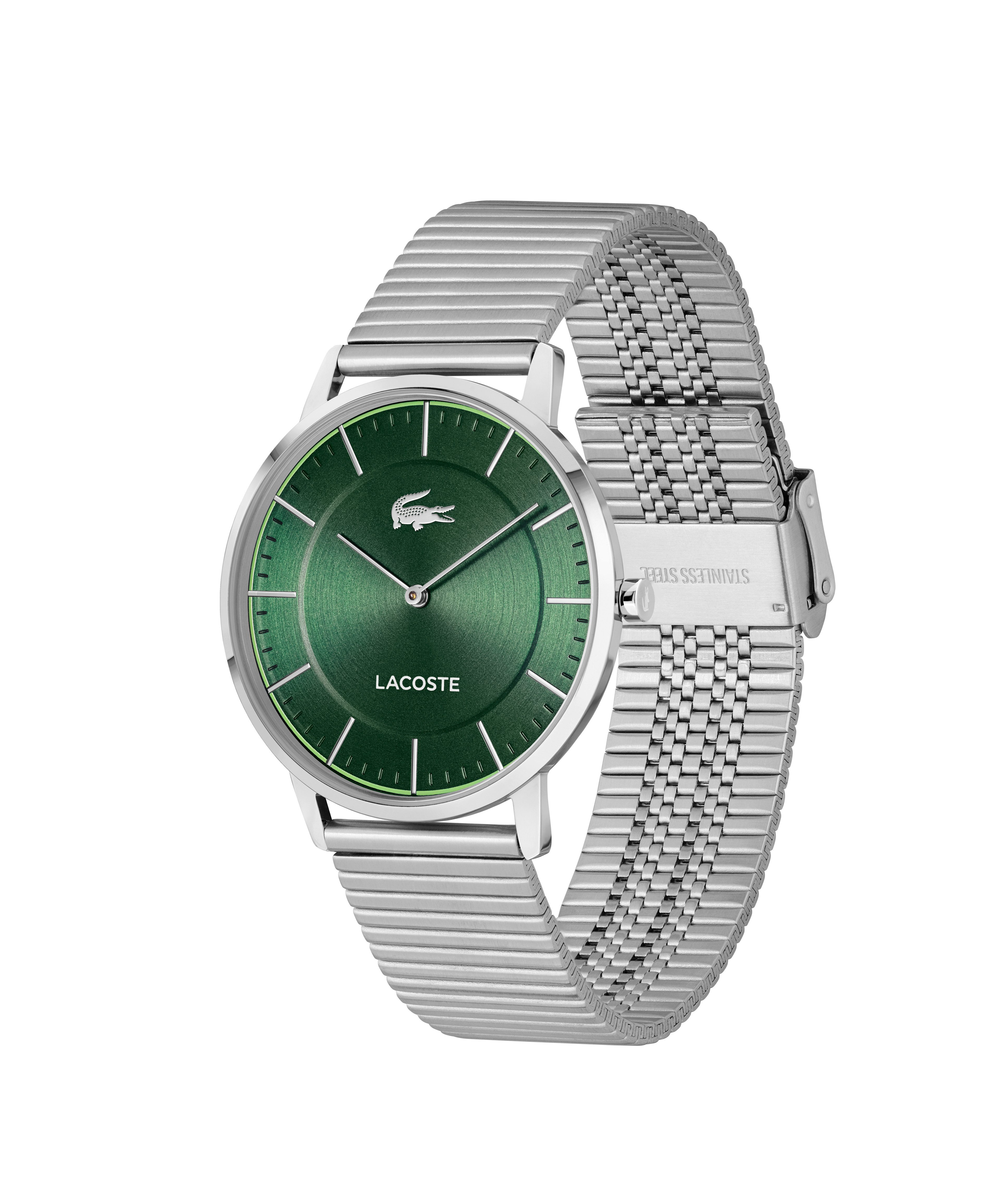Lacoste Quarzuhr CROCORIGIN 2011474, Armbanduhr, Herrenuhr, Edelstahlarmband, analog