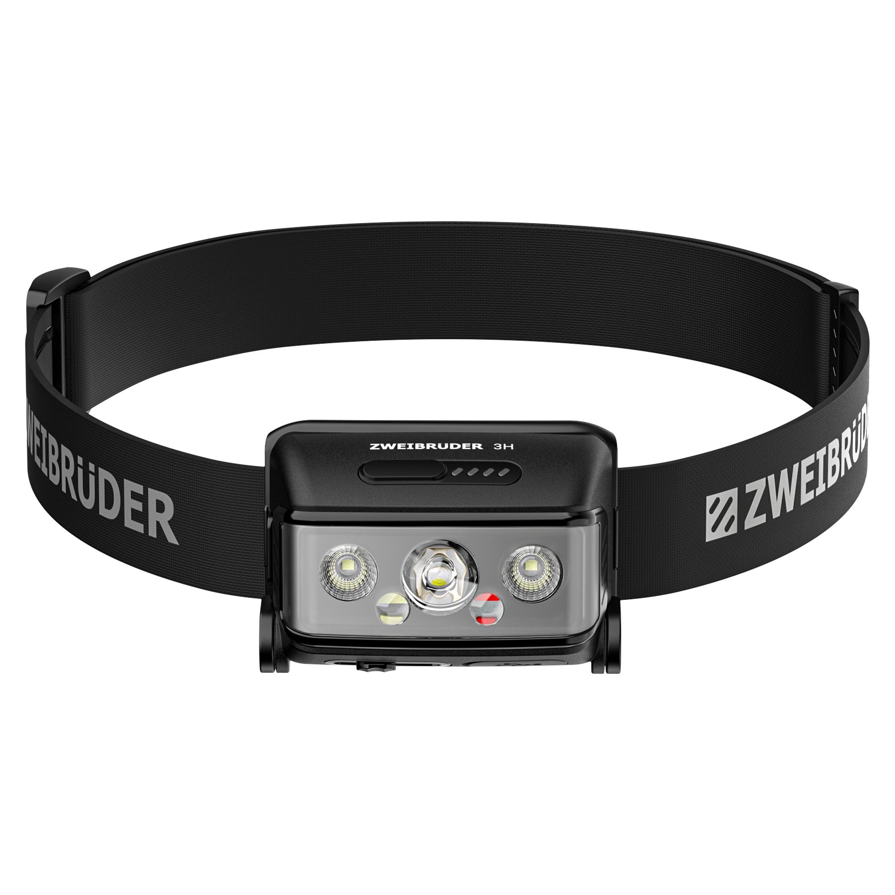 Zweibrüder LED Stirnlampe ZB3H, Focus-Function aufladbar / USB-C Aluminium Housing Rotlicht