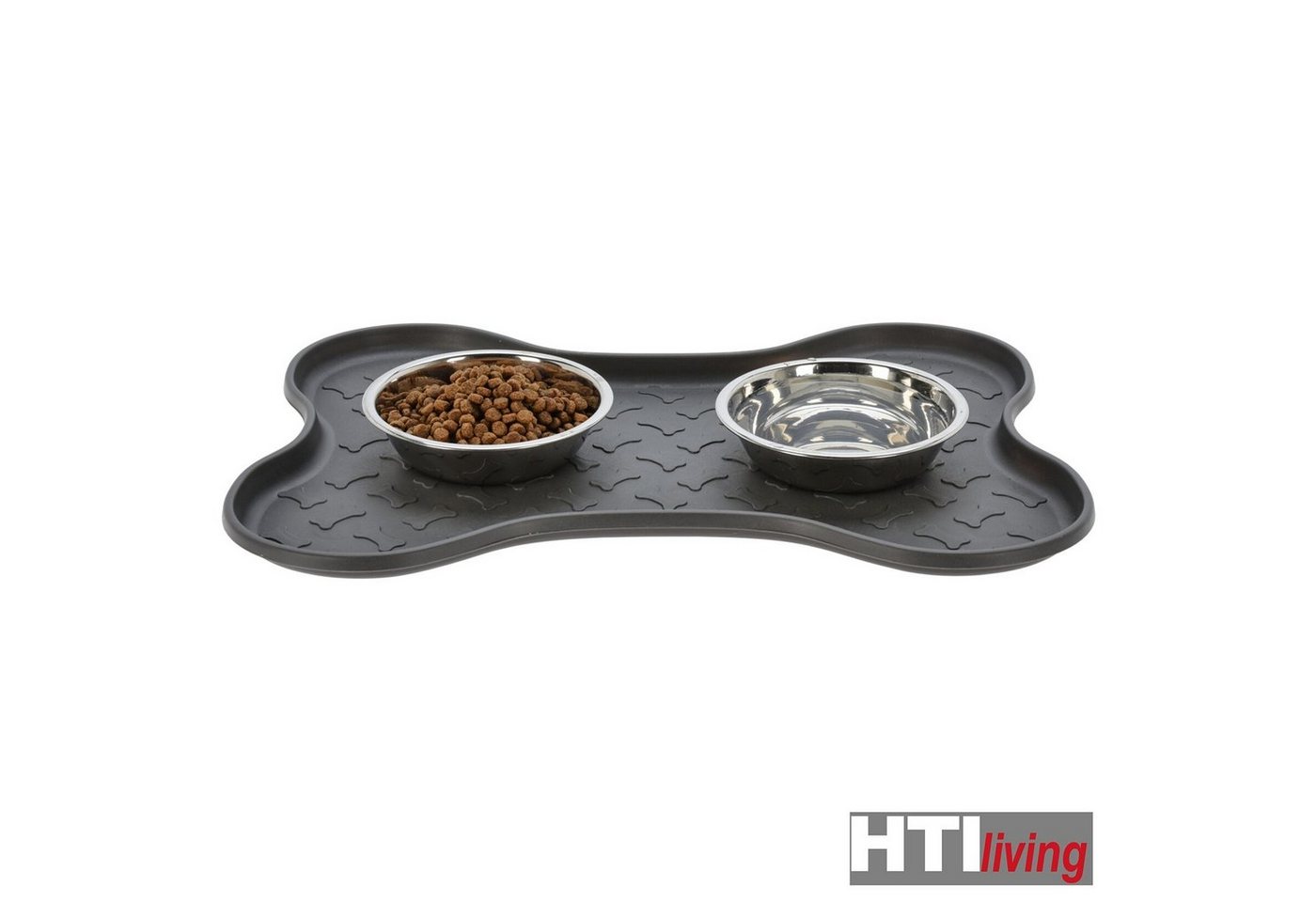 Thumbnail - HTI-Living Futternapf Tier-Futternapf, 2er Set Knochen, Edelstahl, Kunststoff, Futterschale Trinknapf Hundenapf 47 x 30 ...