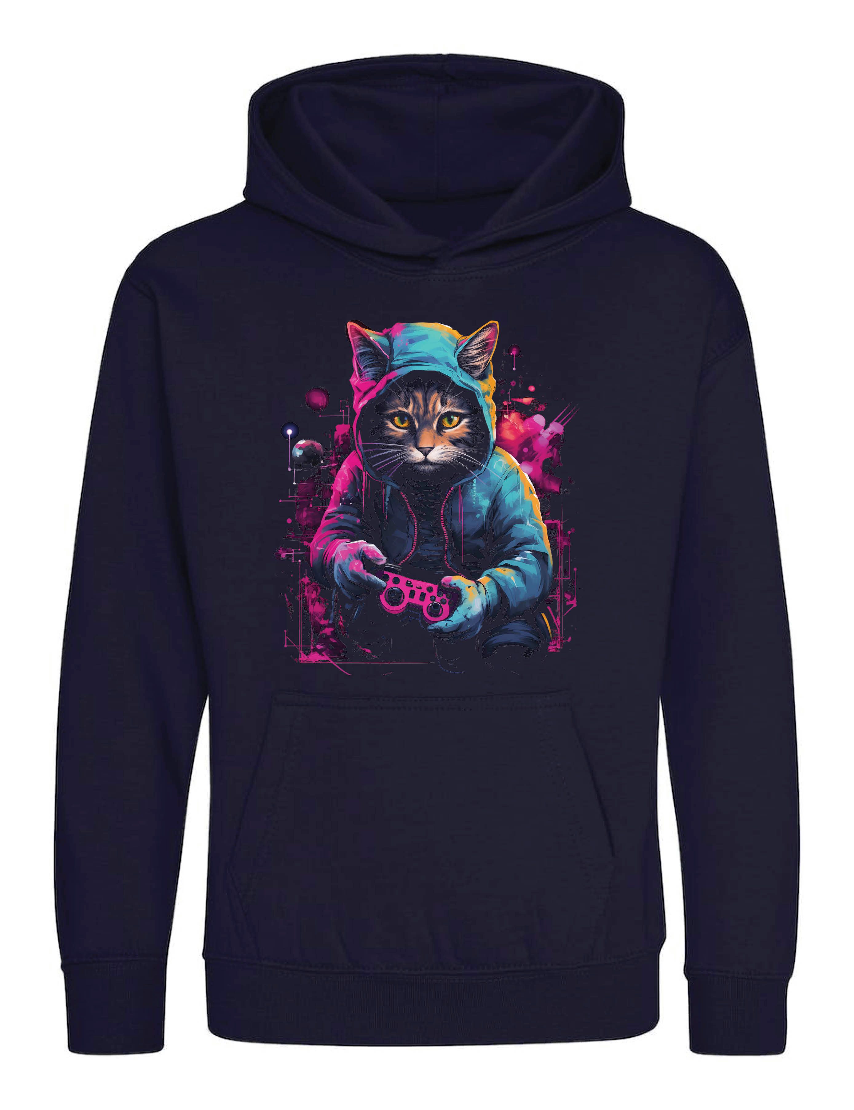 Youth Designz Kapuzenpullover "Gaming Katze" Kinder Hoodie Pullover mit modischem Print