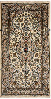 Teppich Keshan Teppich handgeknüpft beige, morgenland, rechteckig, Höhe: 8 mm