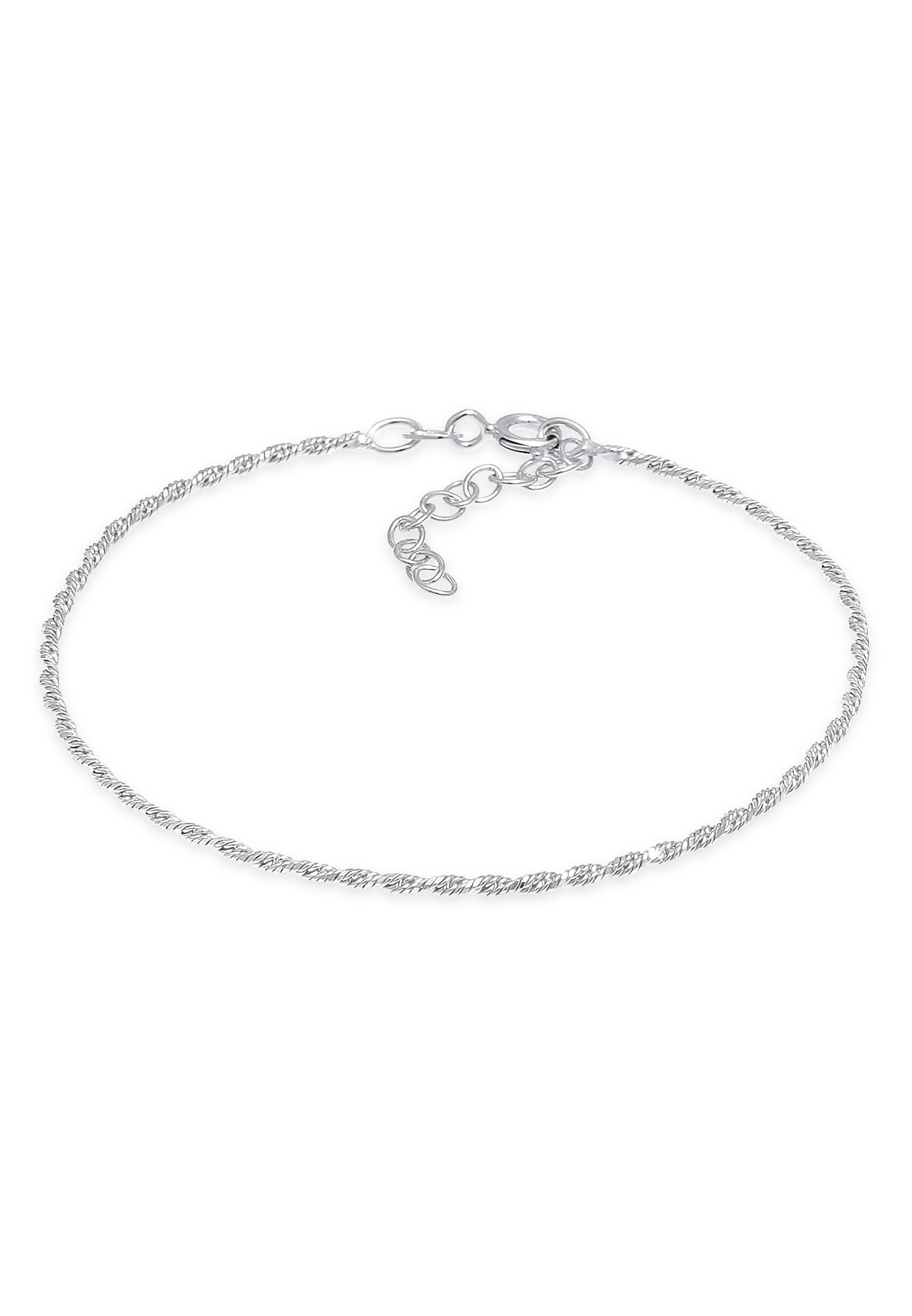 Gliederarmband Gedreht Kordel Twist 925 Silber