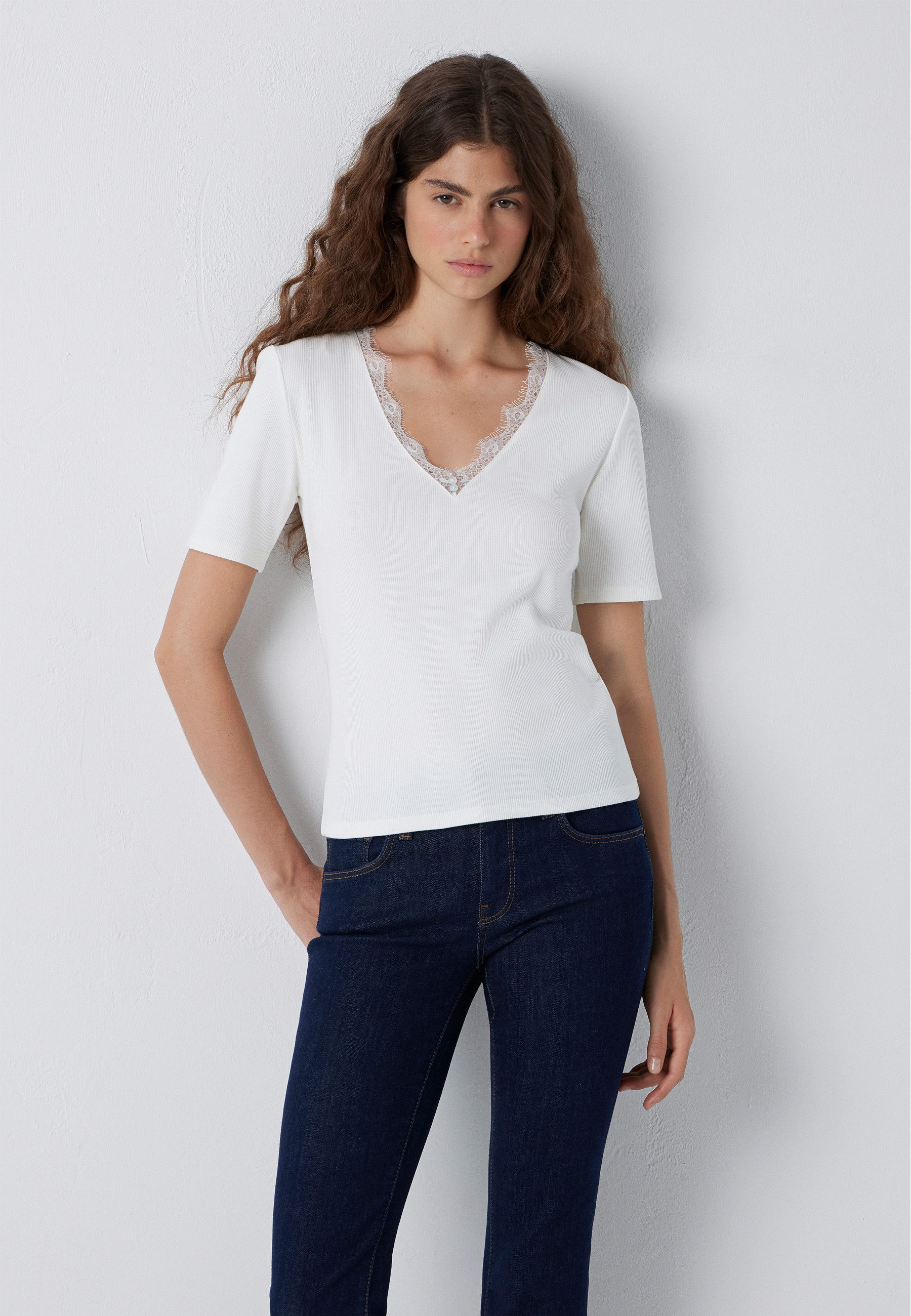Mavi V-Shirt FASHION JERSEY Spitzen Top