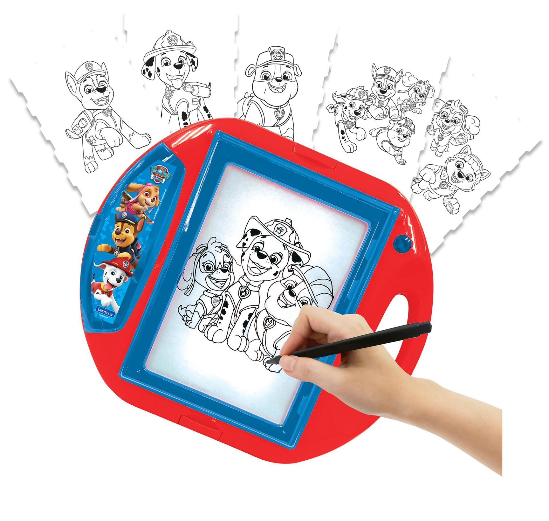 PAW PATROL Malpalette Zeichnungsprojektor – Kreatives Malset mit Schablonen und Stempeln