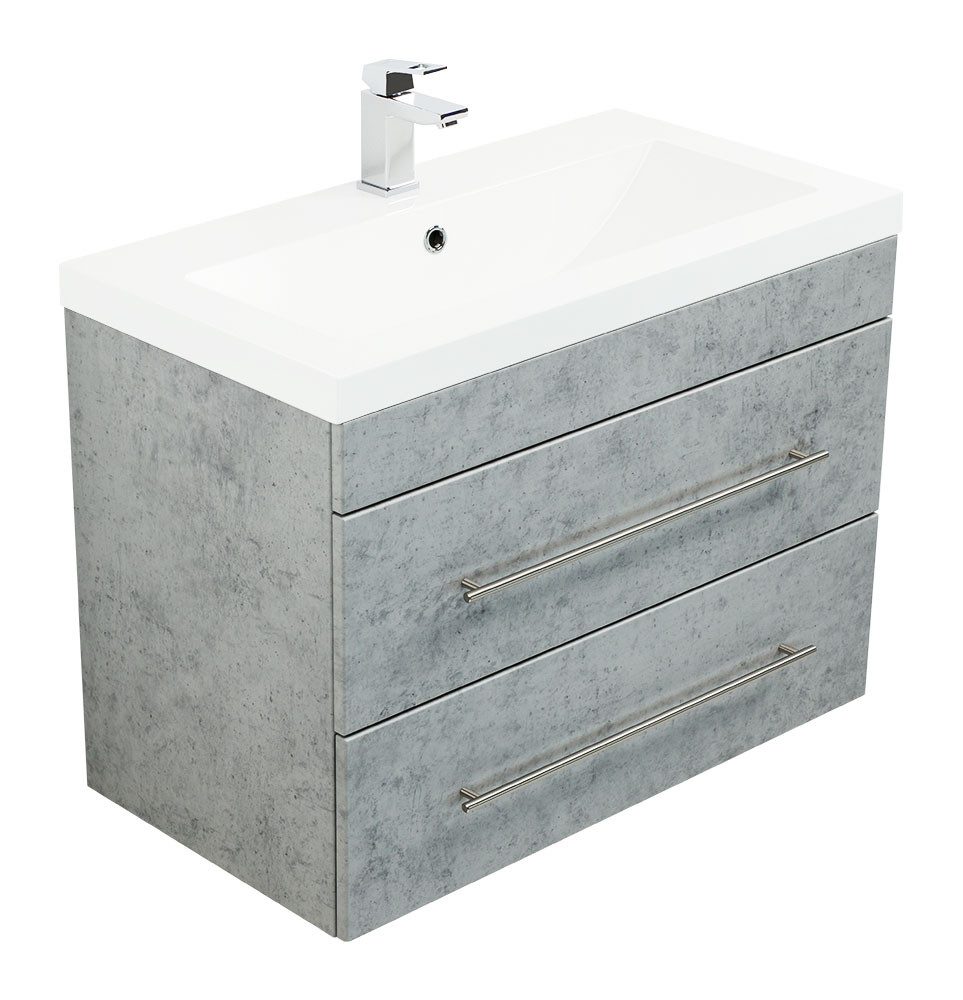 Magnolia Home Waschtisch Badmöbel Infinity 850 SoftClose beton