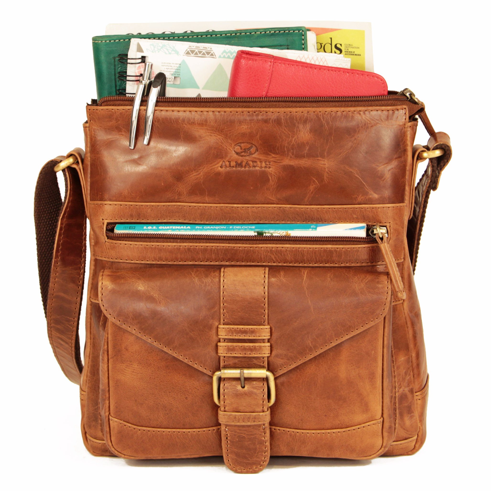 ALMADIH Handtasche Leder Damen Abby Umhängetasche günstig online kaufen