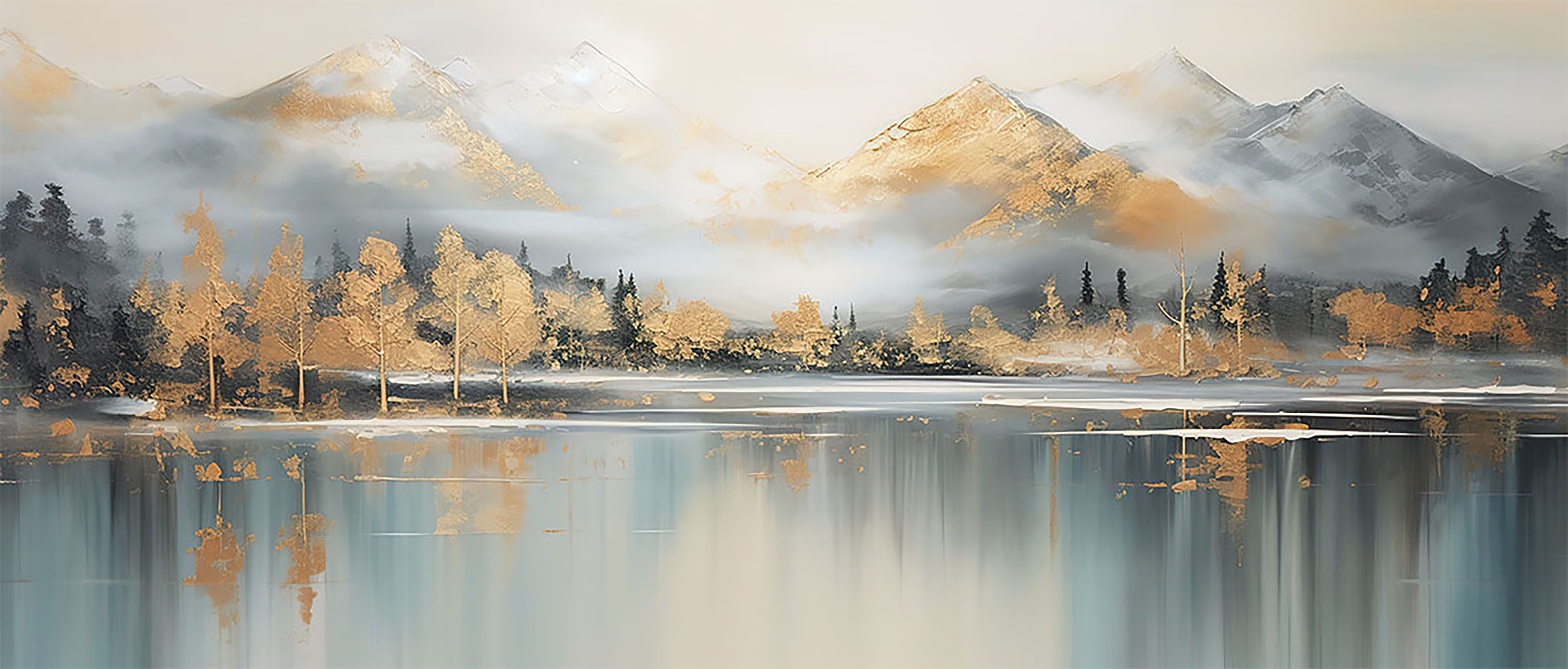 Bönninghoff Leinwandbild, Abstrakt, Abstrakte, Berge, Landschaft, Natur, Se günstig online kaufen