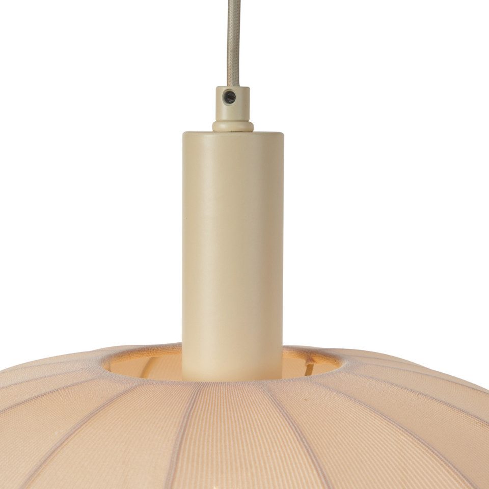 Qazqa Pendelleuchte Bida, ohne Leuchtmittel, Warmweiß, QAZQA Hängeleuchte, e27, Beige, Textil, Japandi