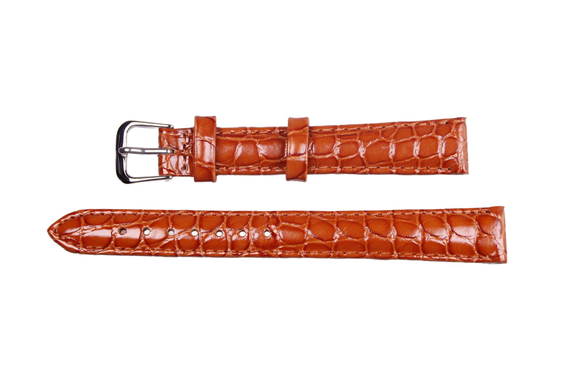 Eichmüller Uhrenring Uhrenband aus Leder in Hellbraun 14 mm, (2-tlg), Echt Leder