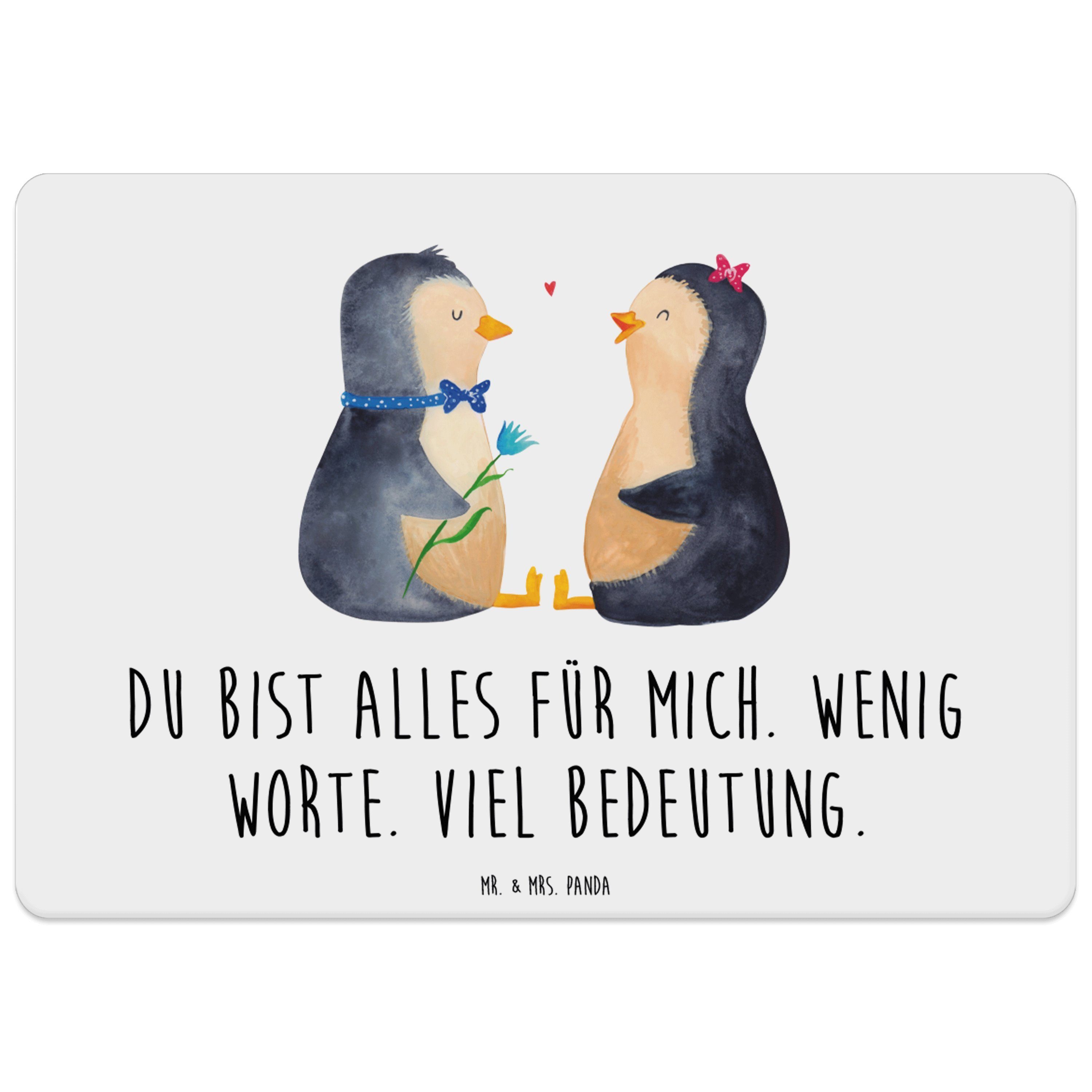 Mr. & Mrs. Panda Platzset Pinguin Pärchen Weiß Geschenk, verliebt