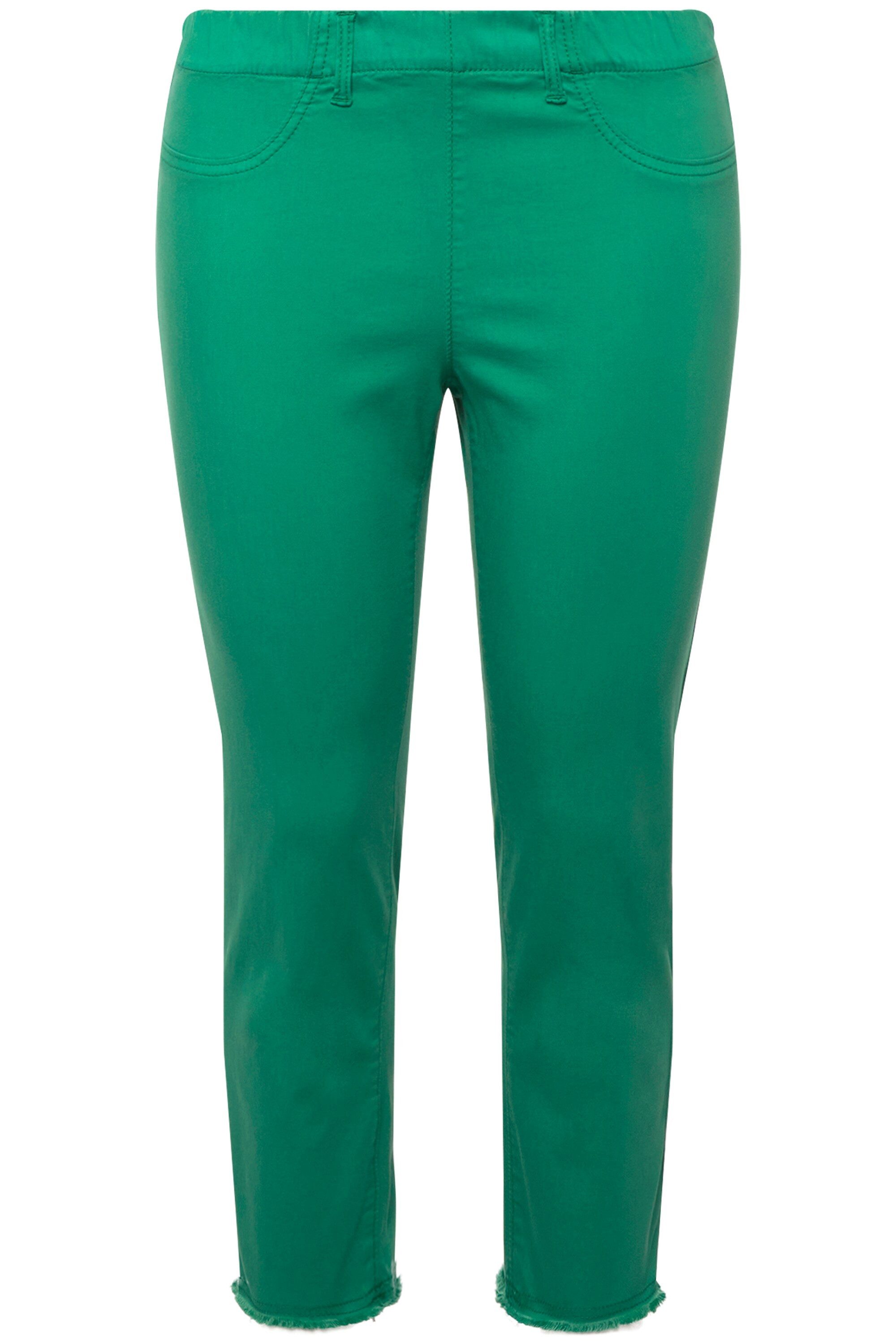 Ulla Popken 7/8-Hose 7/8-Hose Sienna Fransensaum günstig online kaufen