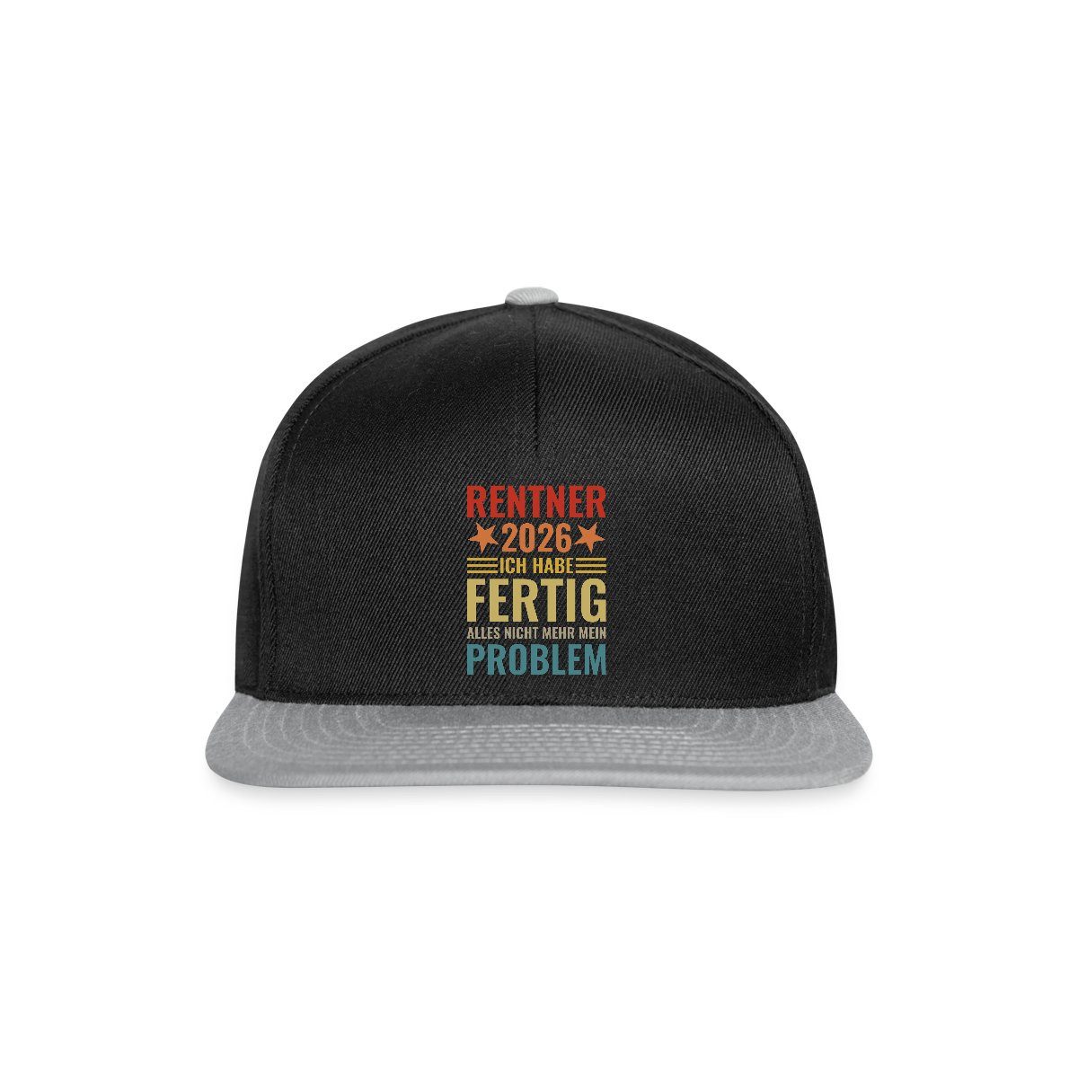 Snapback Cap Rentner 2026, Ich Habe Fertig, Alles Nicht Mehr Mein Problem Snapbac