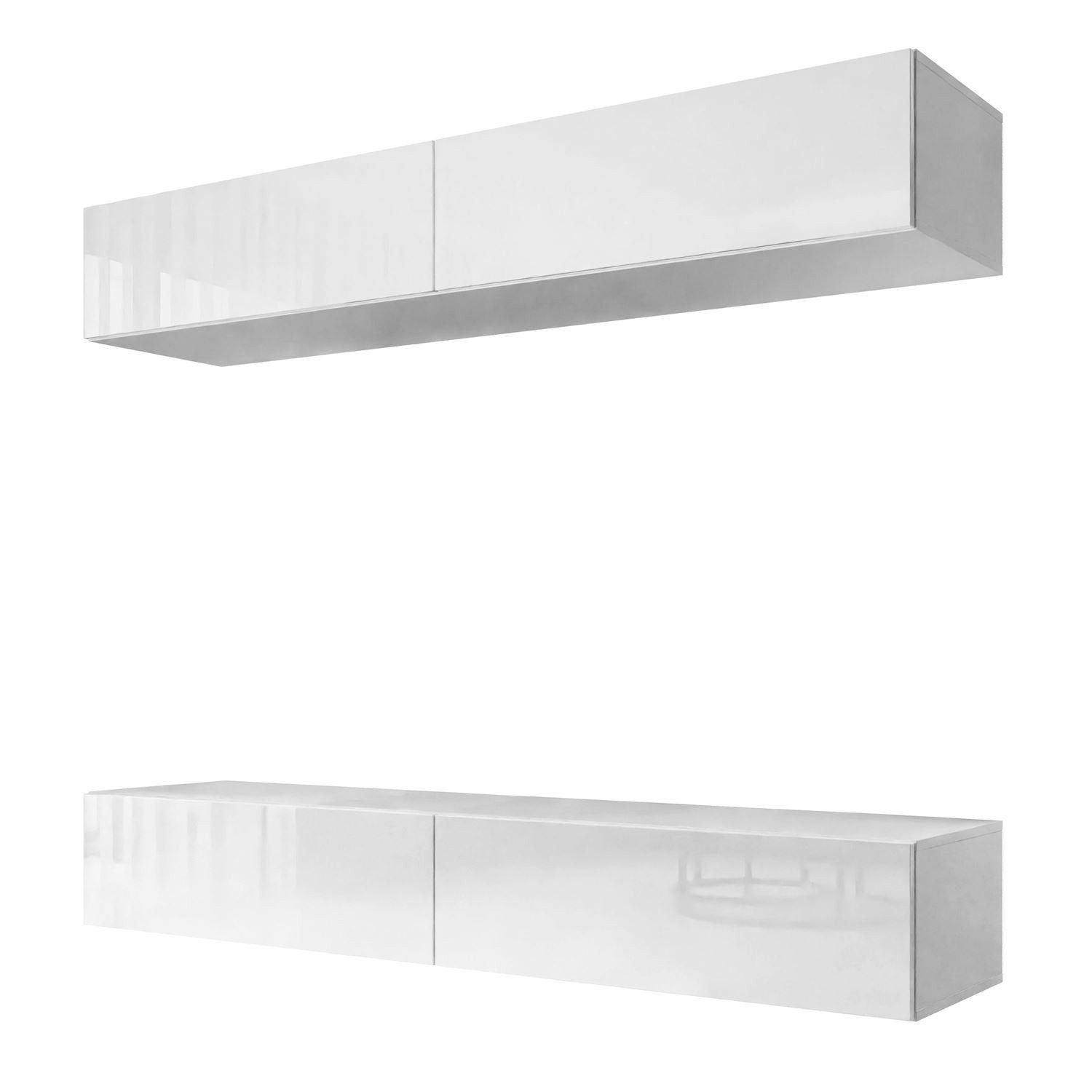 Lookway Wohnwand COLETTE mit Push-to-Open-System und LED-Beleuchtung
