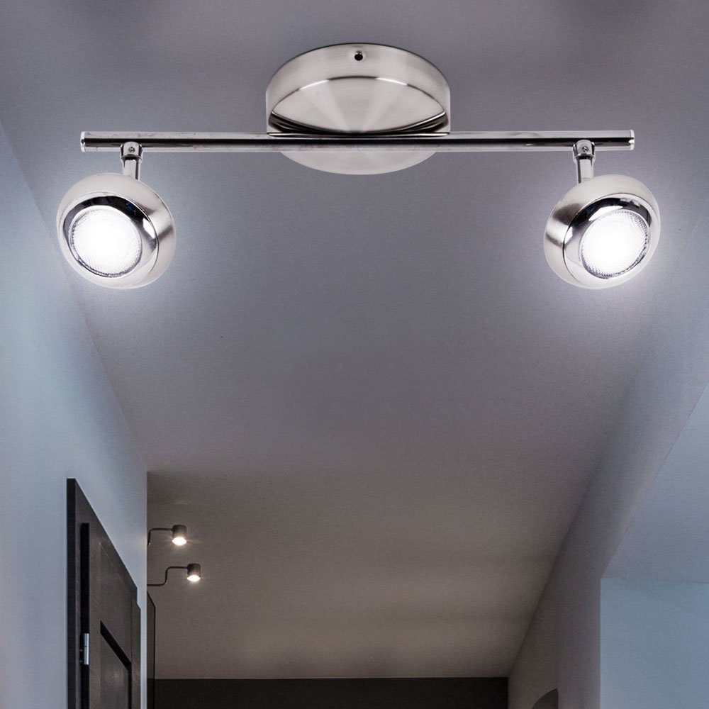 fest LED Philips schwenkbar LED-Leuchtmittel verbaut, silber Deckenleuchte Deckenleuchte, LED Spotlampe Wohnzimmerleuchte Warmweiß,