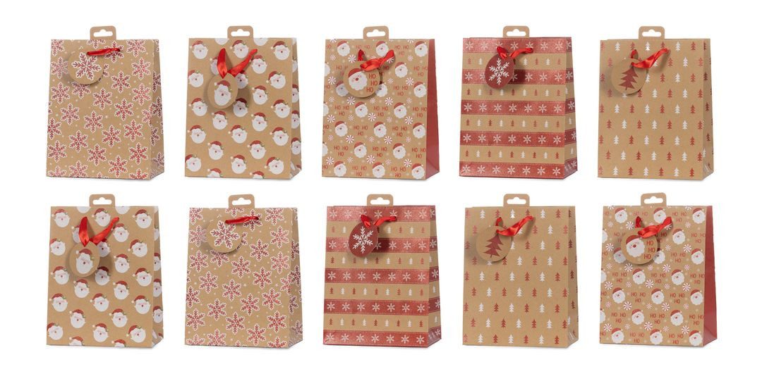 laro Geschenkbox Laro Geschenktaschen Geschenktüten Weihnachten 10/20/40/100stk Medium (10 St)