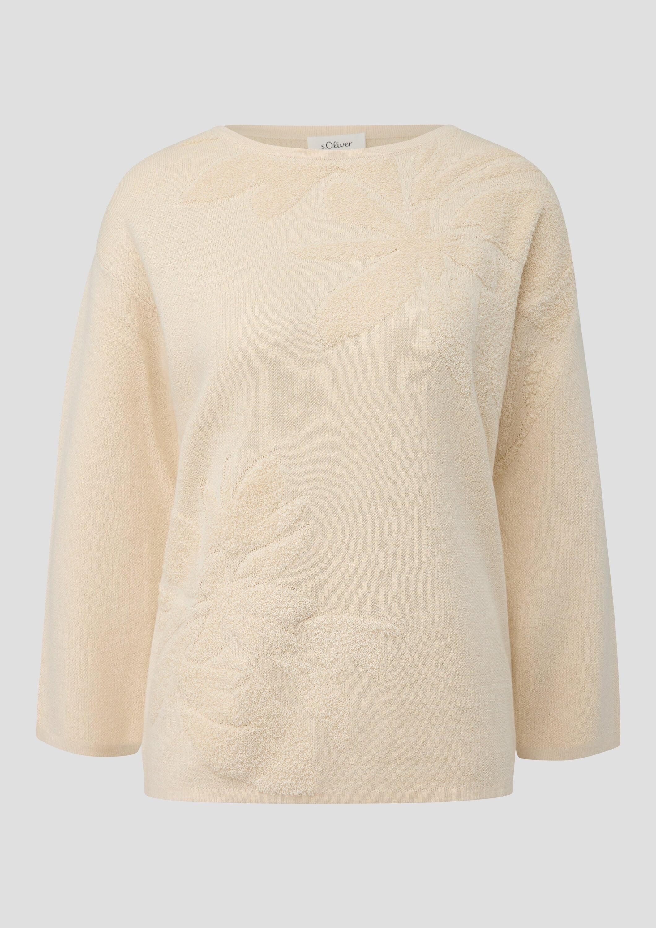 s.Oliver Longpullover Strickpullover Pullover mit dekorativem Strickmuster