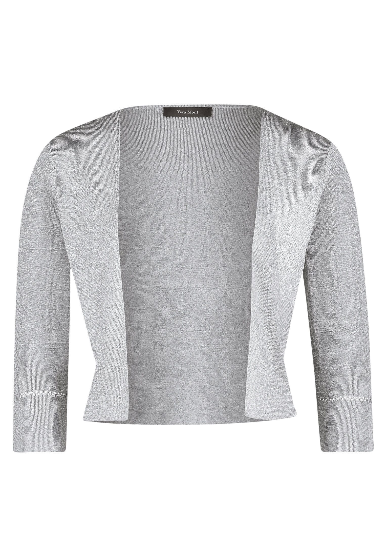 Vera Mont Strickjacke Damen ohne Verschluss (1-tlg) Glitzer