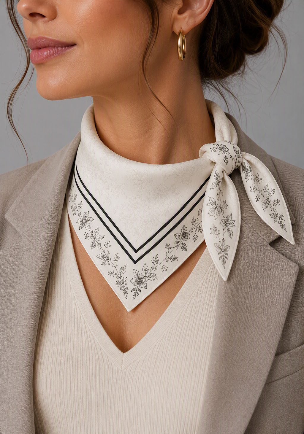 Laura Scott Nickituch, aus Satin, einlagig verarbeitet, mit Blüten-Druck. € 20,99, (€ 20,99 pro 1 Stk).