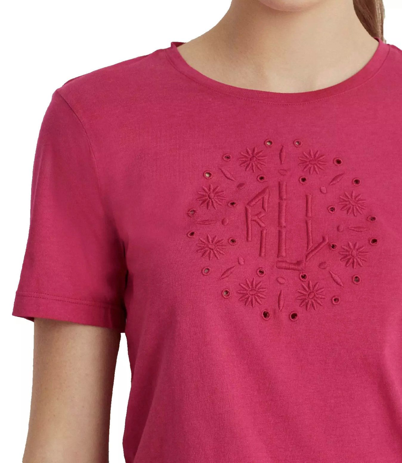 Polo Ralph Lauren T-Shirt HAILLY Top Bluse Shirt LRL-Monogramm-Logo auf der Brust, Besonders weich und angenehm