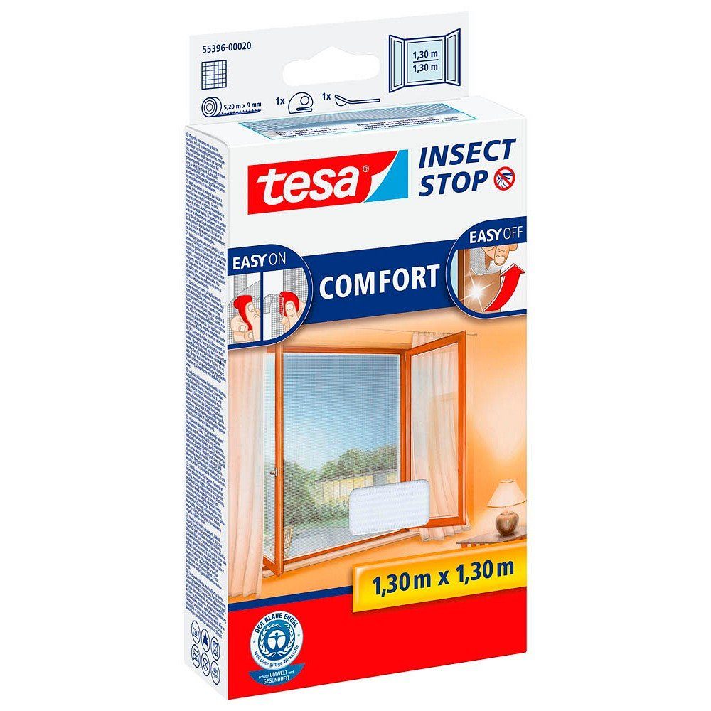 55396 Insect Fliegengitter 1,3x1,3m Stop tesa® tesa COMFORT WS Insektenschutz-Fensterrahmen