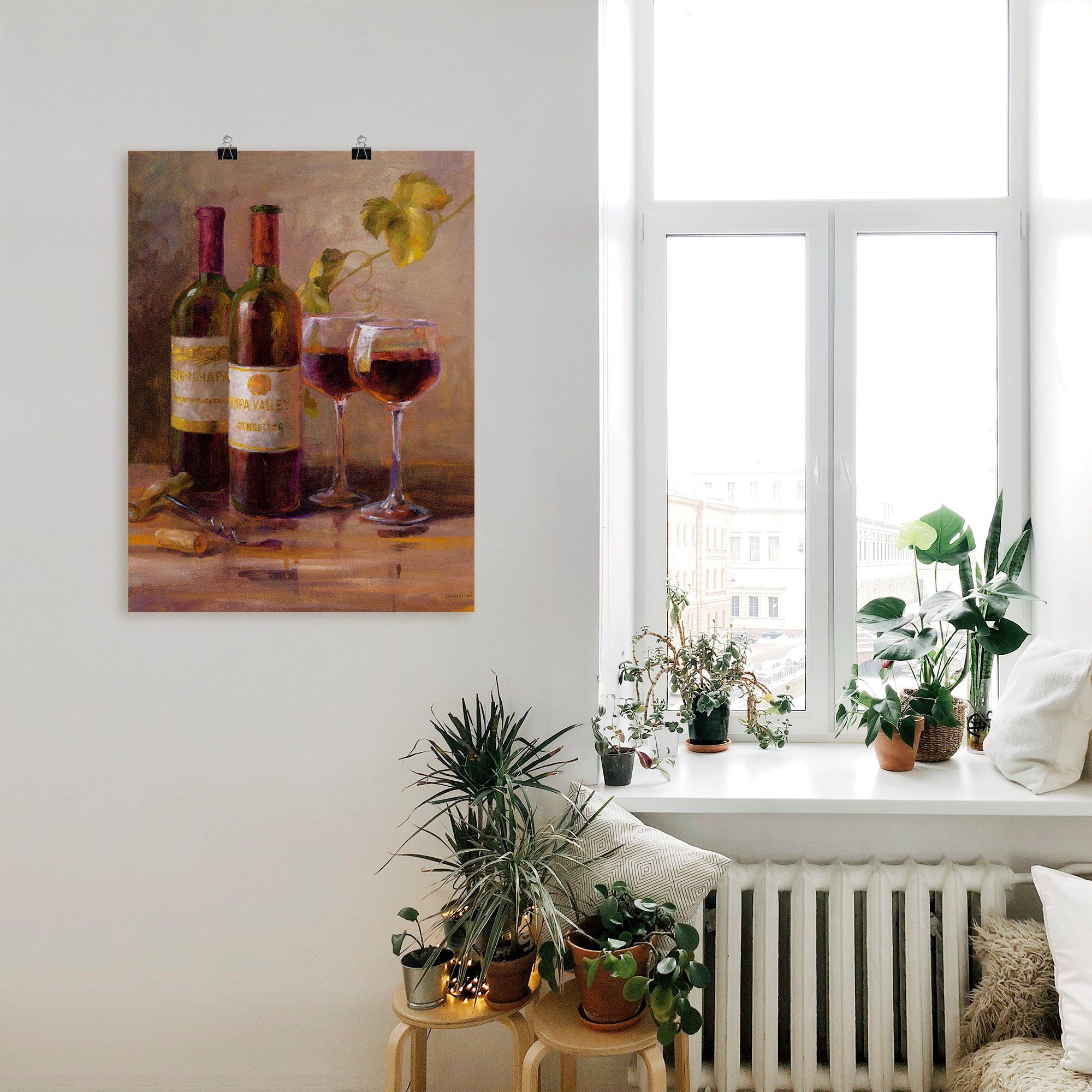 Artland Poster Offener Wein I, Getränke (1 St), ohne Rahmen