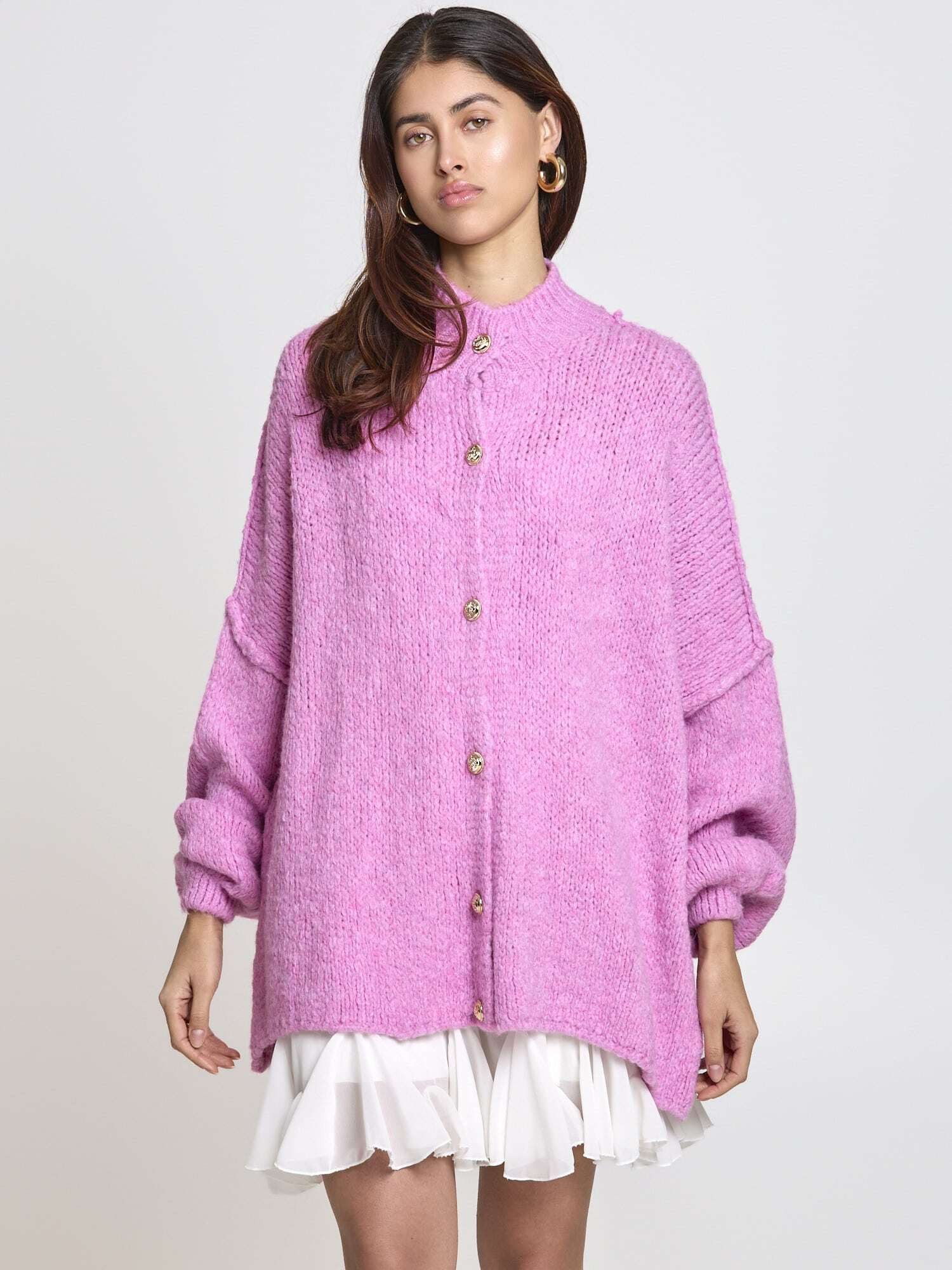 Lilavie Cardigan Lolaa Oversize One Size Kuscheliger Grobstrick Cardigan mi günstig online kaufen